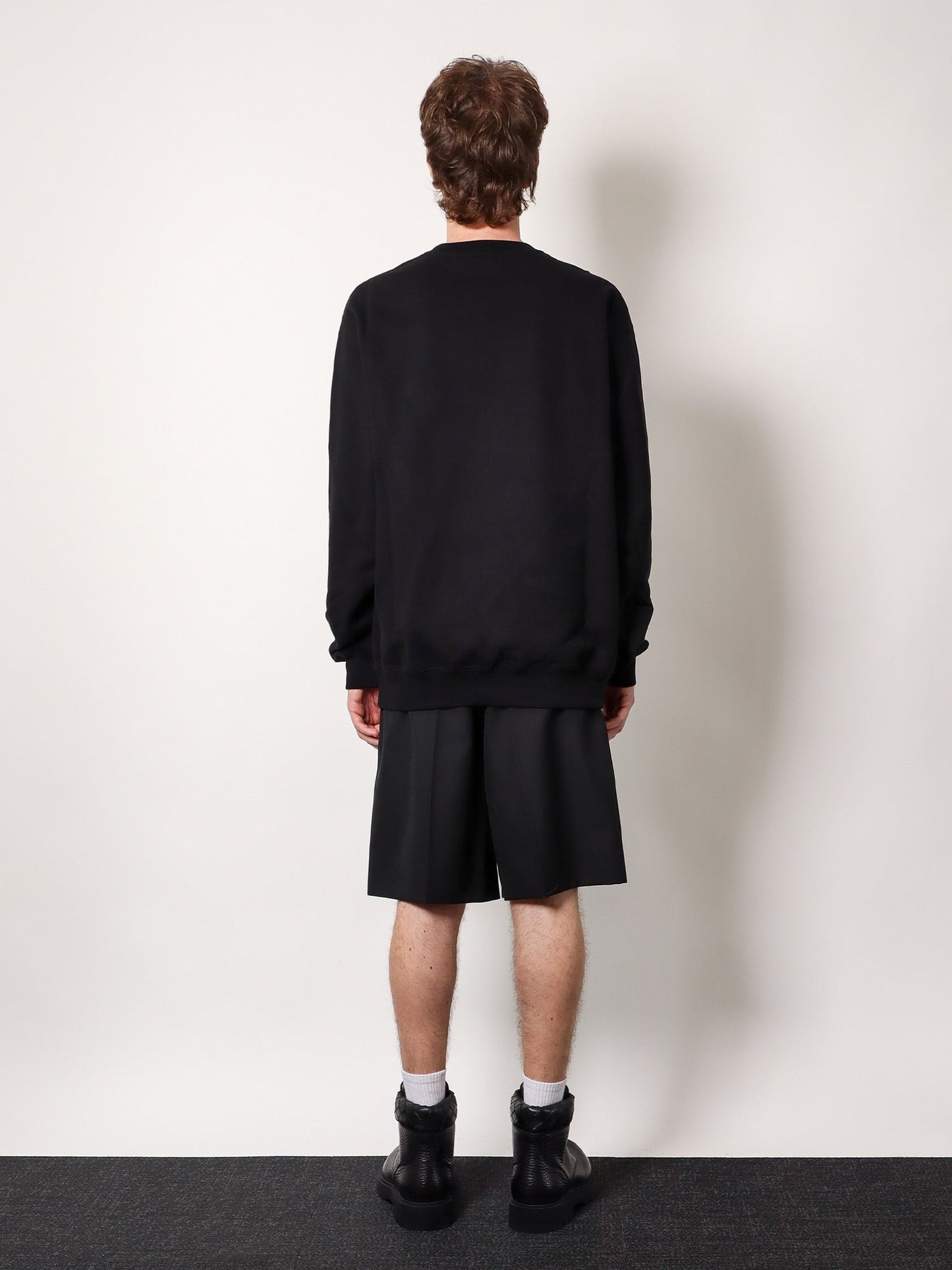 Gucci Cotton Sweatshirt Crew Neck With Ribbed Profiles And Gucci Logo Print On The Front
