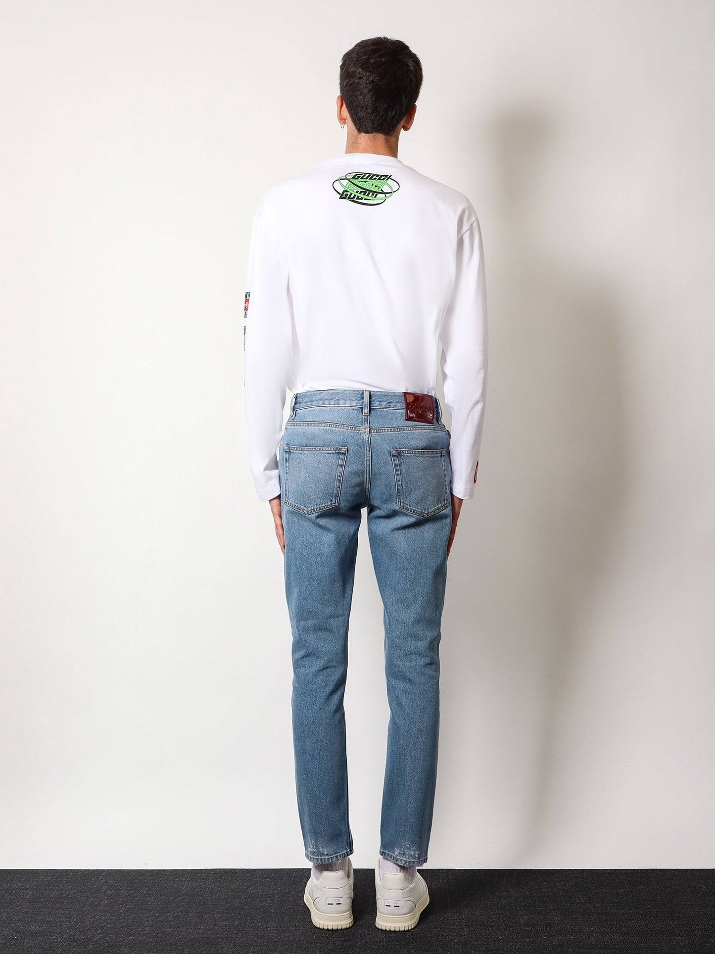 Gucci Cotton Jeans With Back Logo Patch