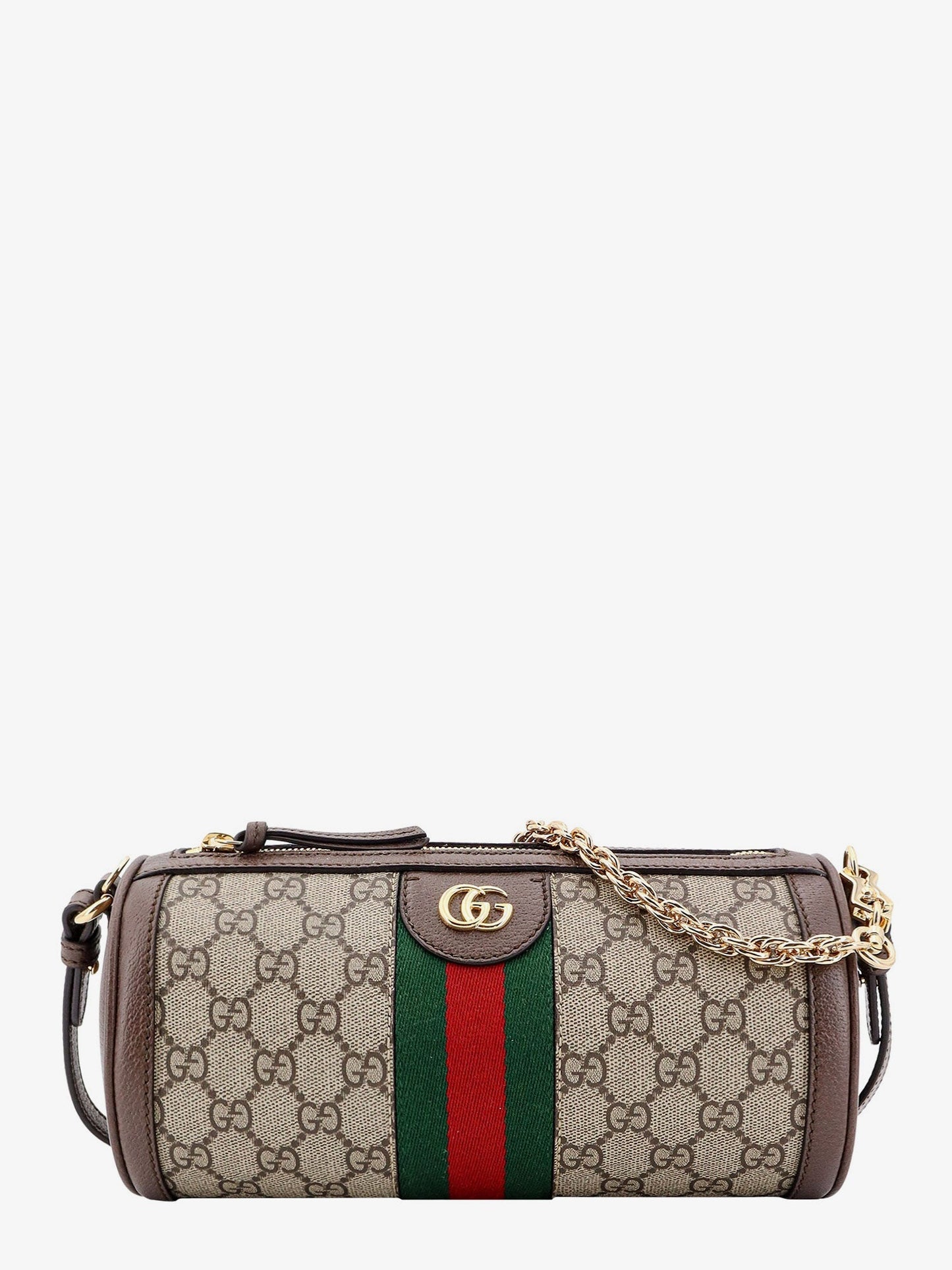 Gucci Gg Supreme Fabric Shoulder Bag With Iconic Web Detail
