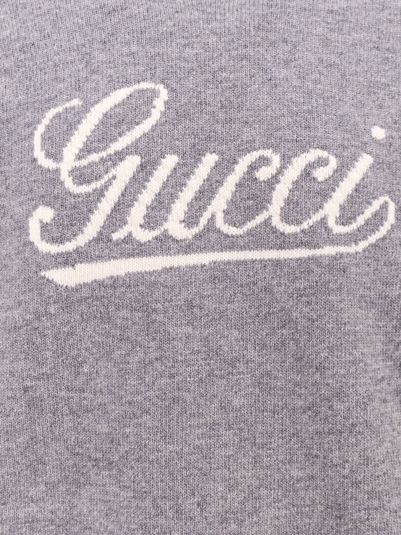 Gucci Wool Sweater With Gucci Inlay On The Front