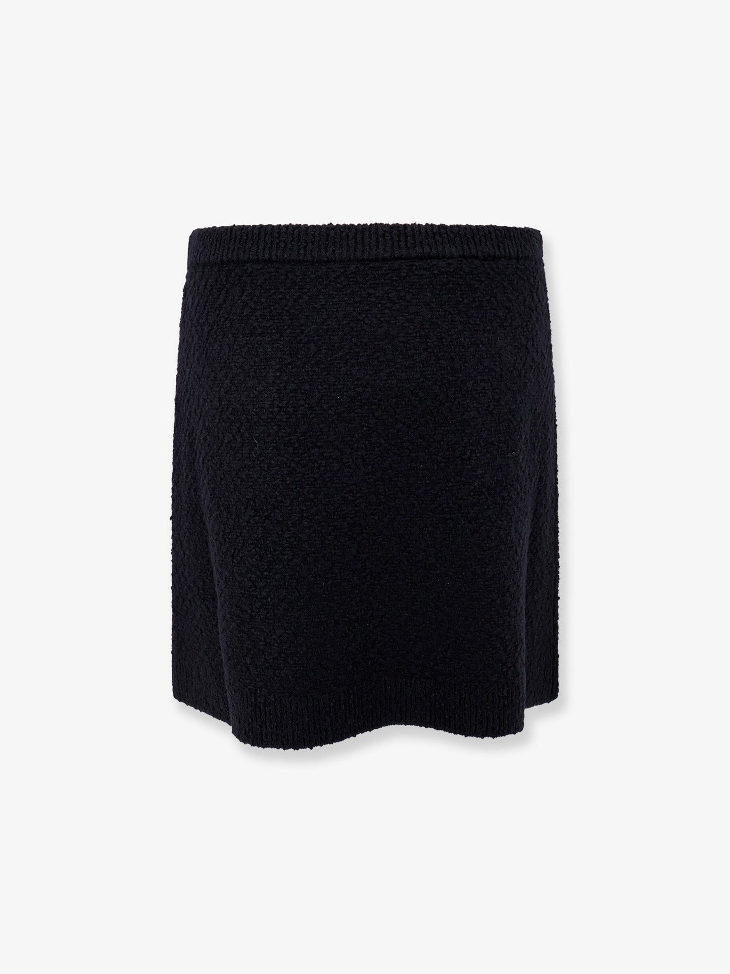 Gucci Wool Skirt With Bouclé Effect, Mini Lenght And Pockets With Ribbed Profiles And Gg Enamelled Buttons
