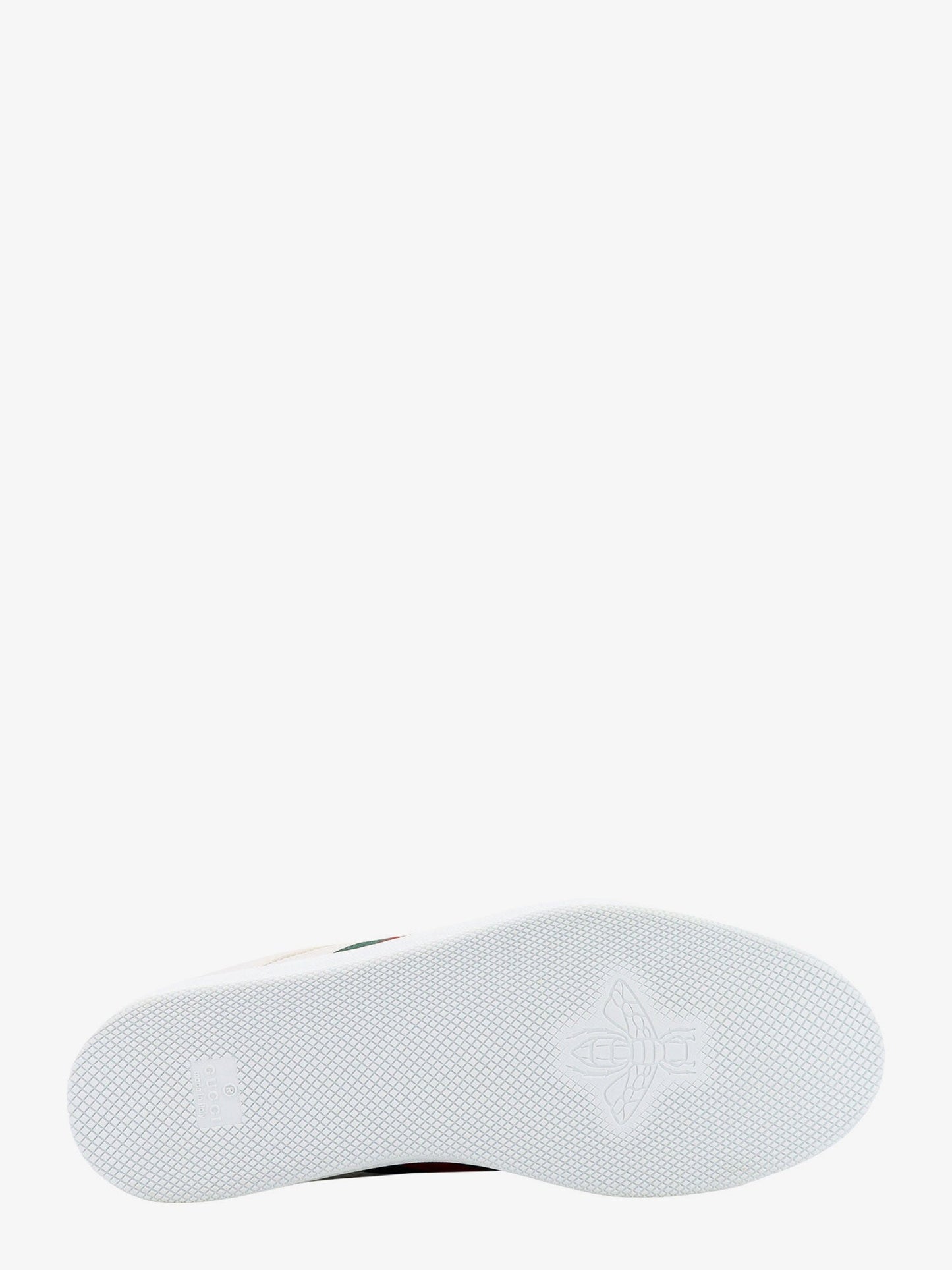 Gucci Leather Sneakers With Lateral Web Band