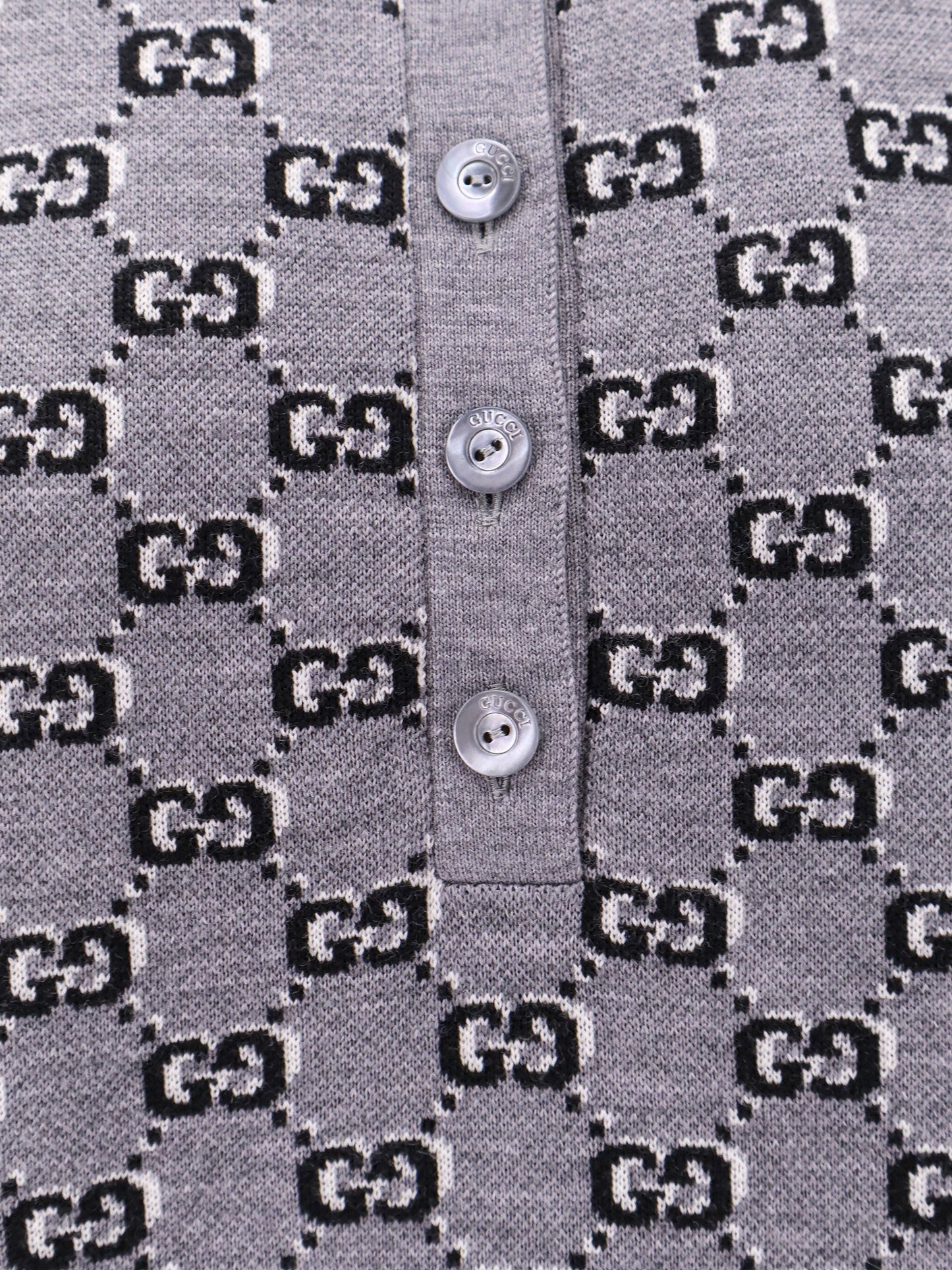Gucci Gg Wool Dress With Ribbed Profiles