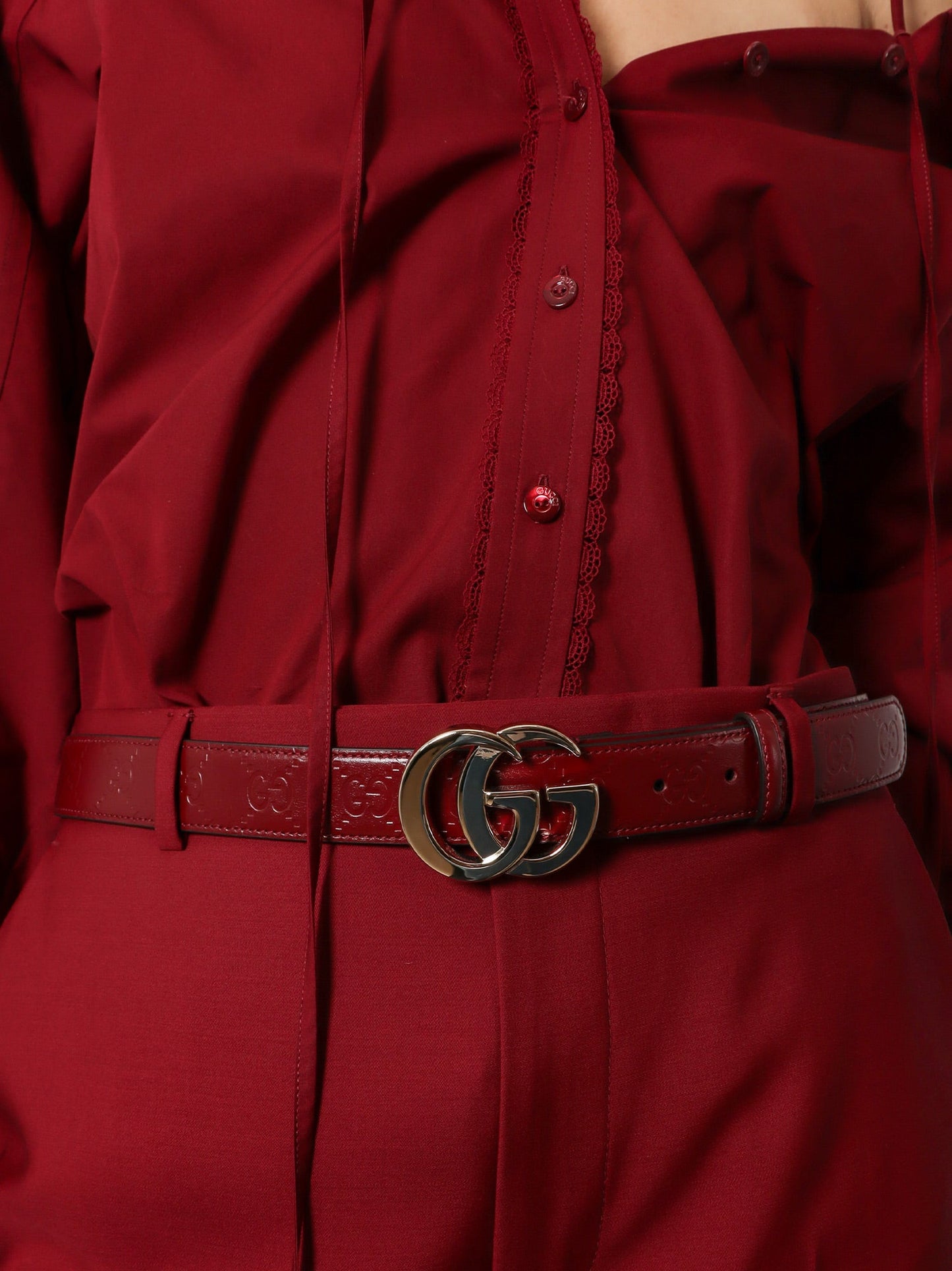 Gucci Gg Milano Leather Belt