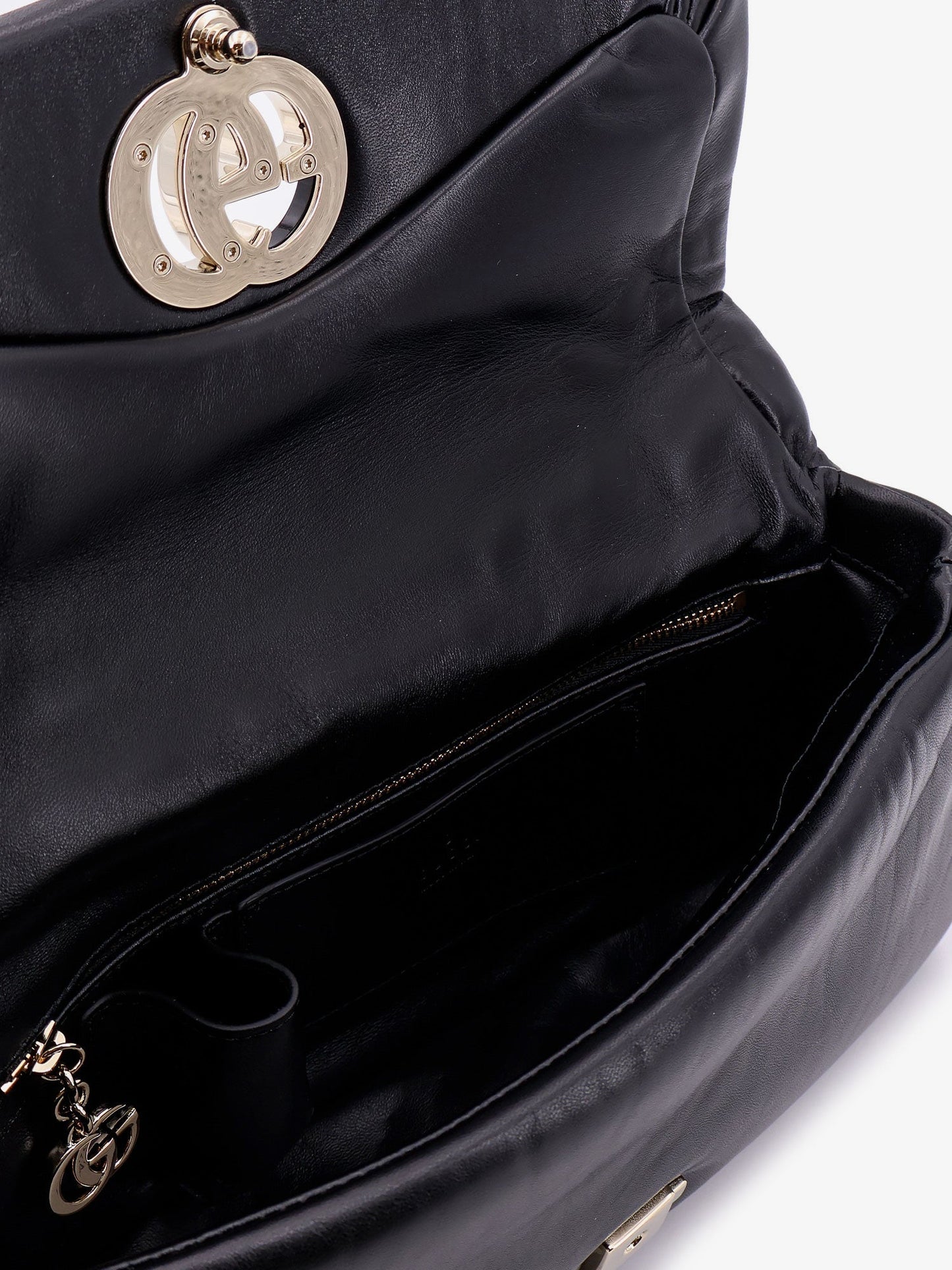 Gucci Gg Milano Leather Handbag With Frontal Gg Logo