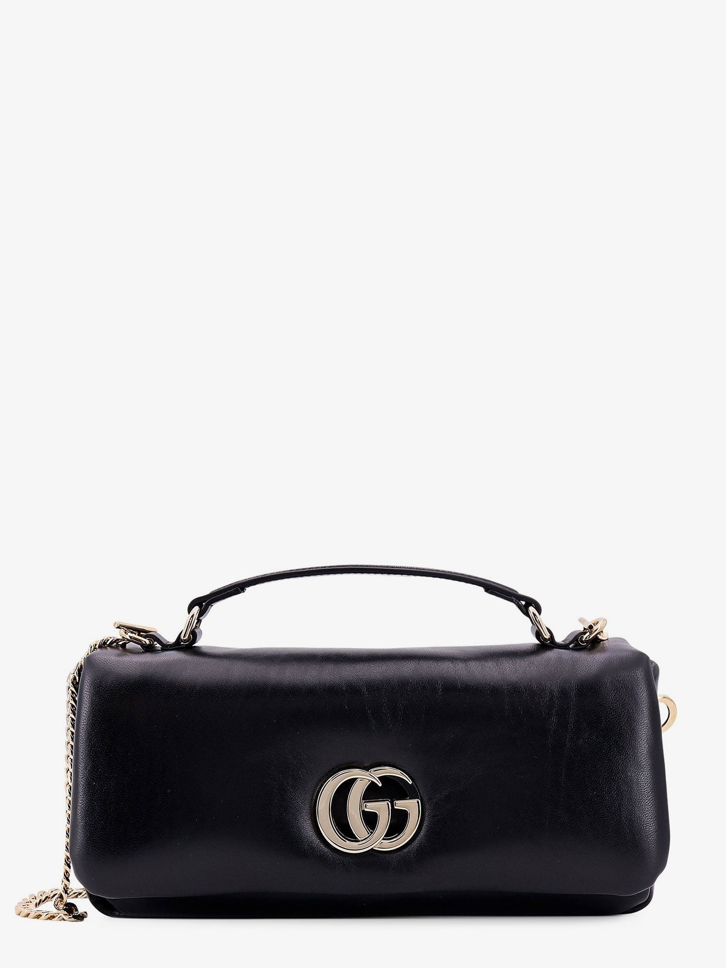 Gucci Gg Milano Leather Handbag With Frontal Gg Logo