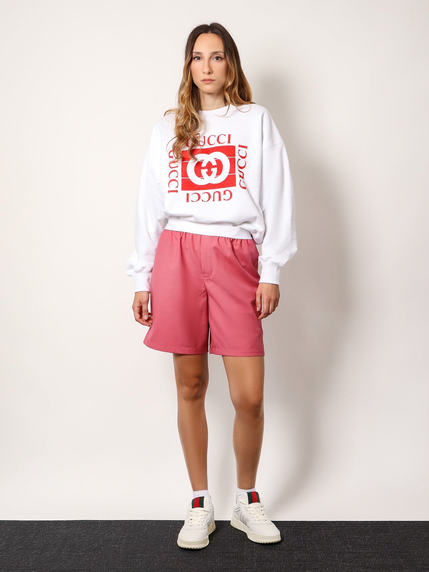 Gucci Wool Shorts With Frontal Logo