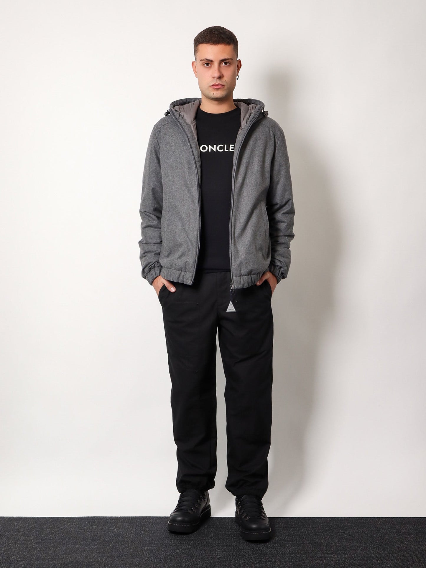 Moncler Cotton Blend Trouser With Drawstring