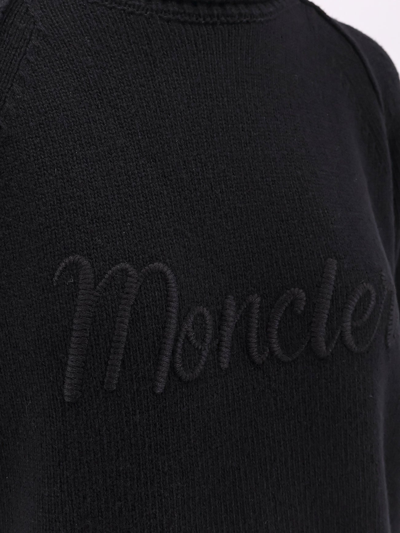 Moncler Virgin Wool And Cashmere Sweater With Moncler Embroidery