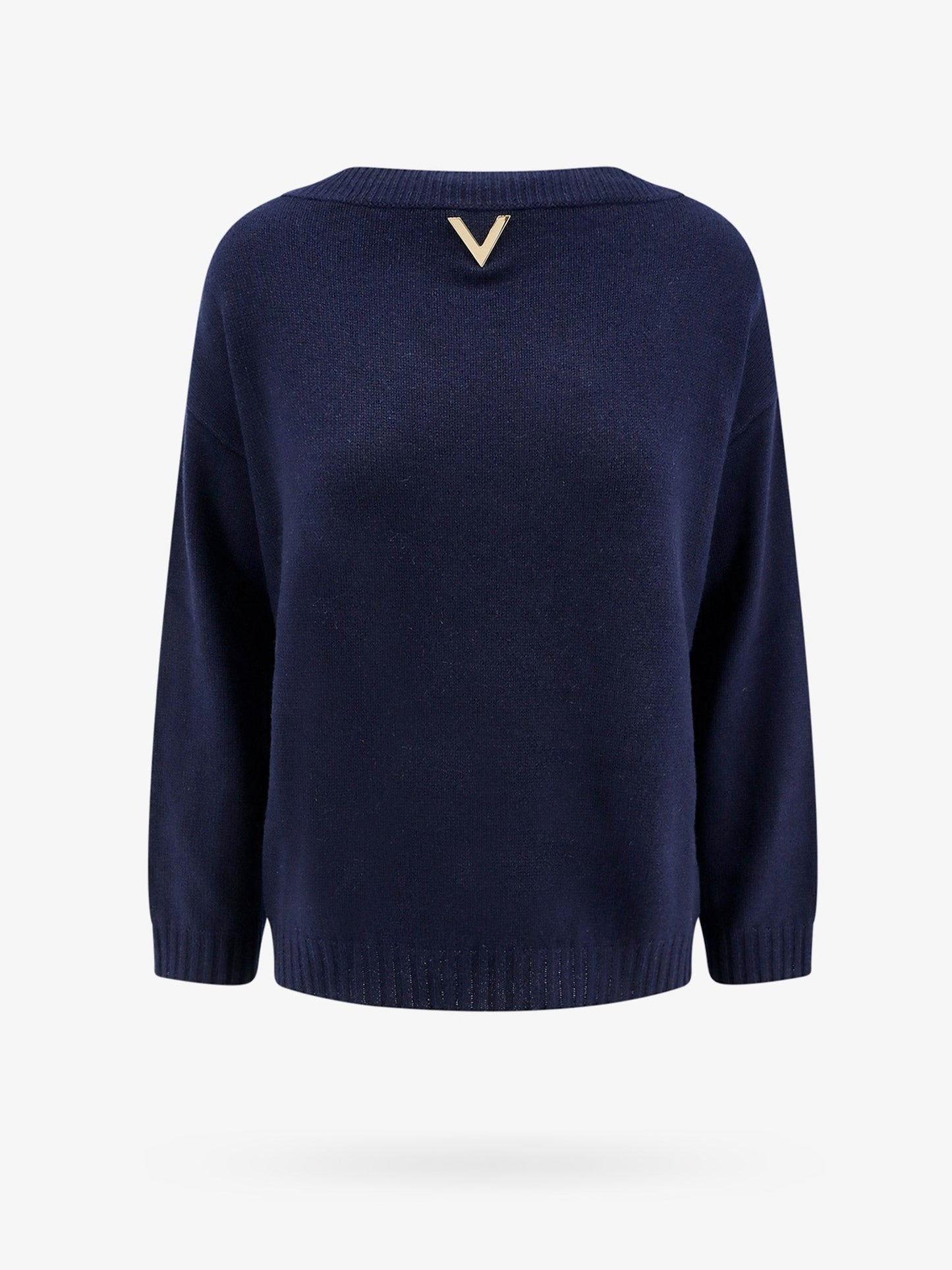 Valentino Cashmere Sweater With Metallic V Detail