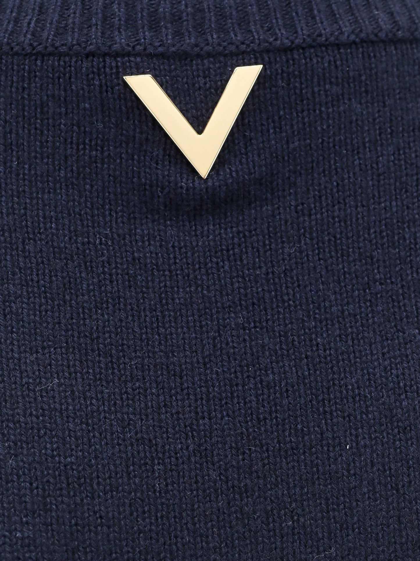 Valentino Cashmere Sweater With Metallic V Detail