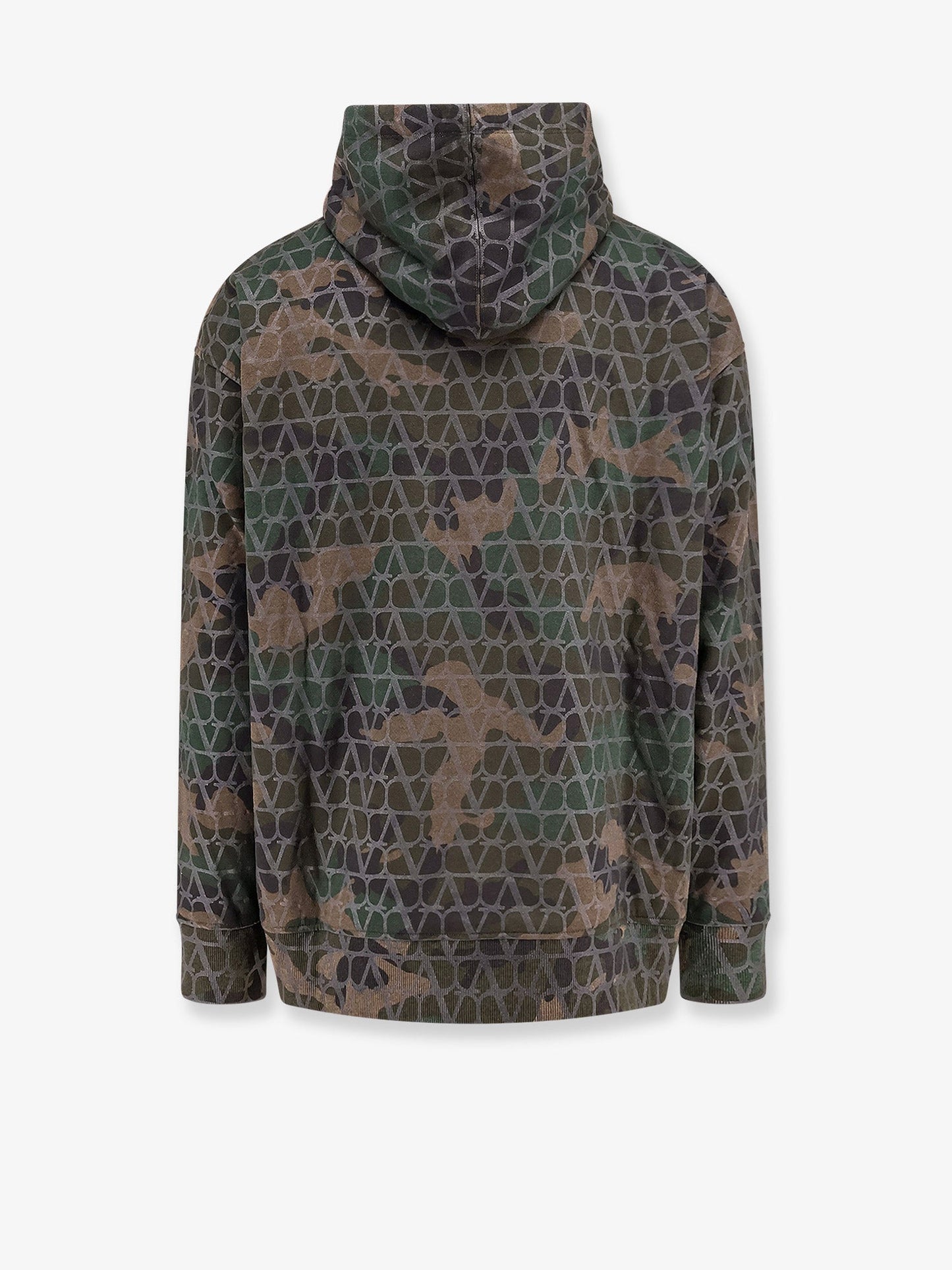 Valentino Jersey Sweatshirt With Toile Iconographe Camouflage Print