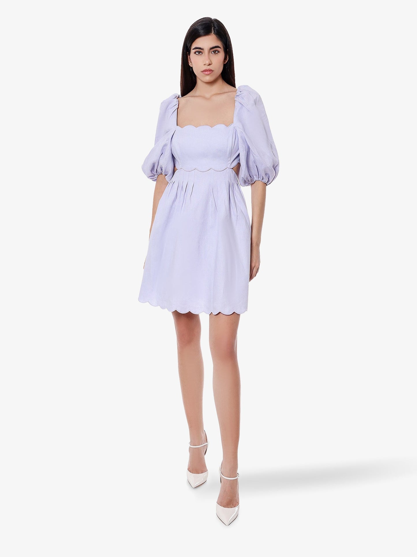 Zimmermann Linen Dress With Cut Out Detail