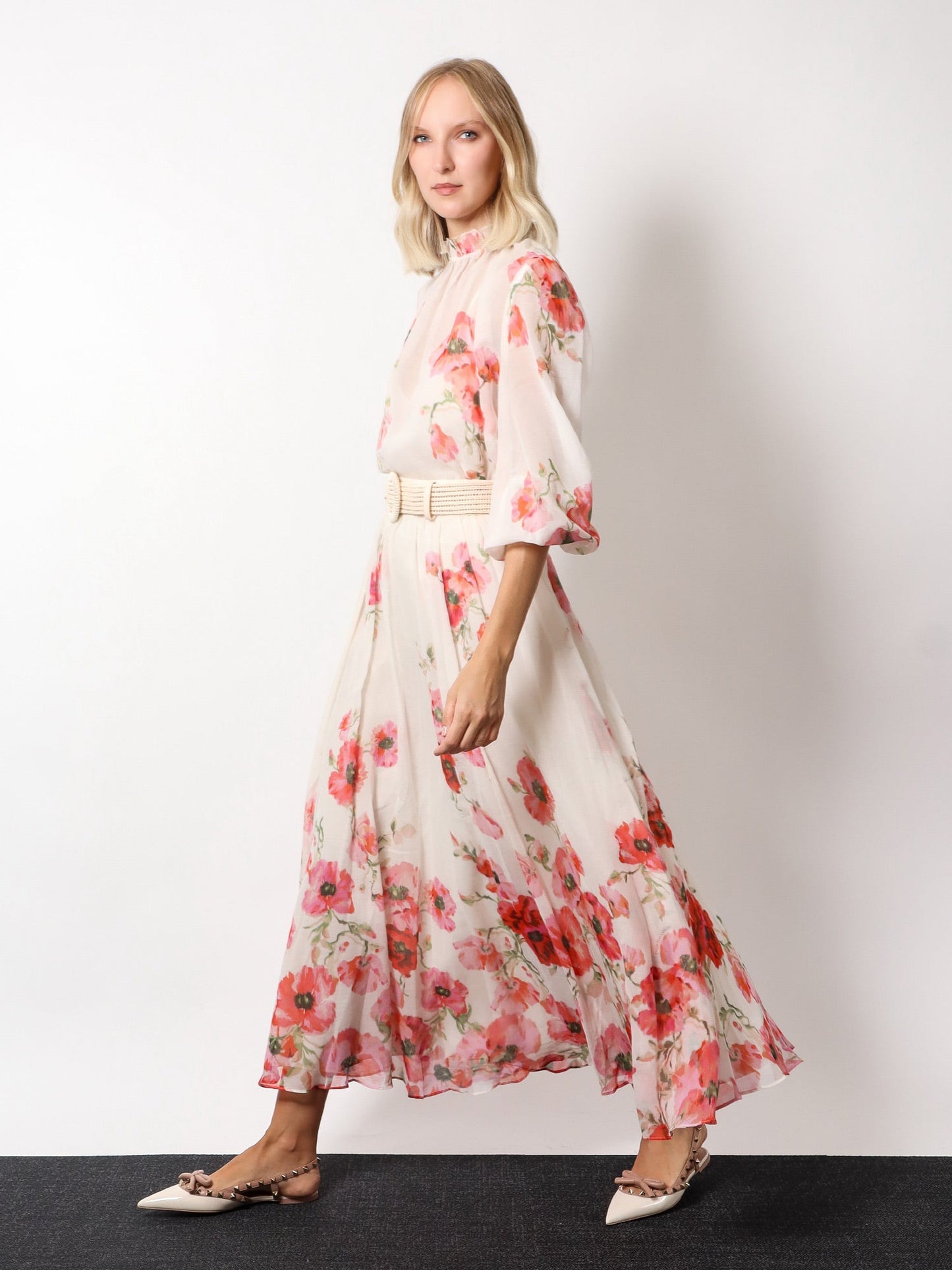 Zimmermann Cotton And Silk Skirt With Floral Print