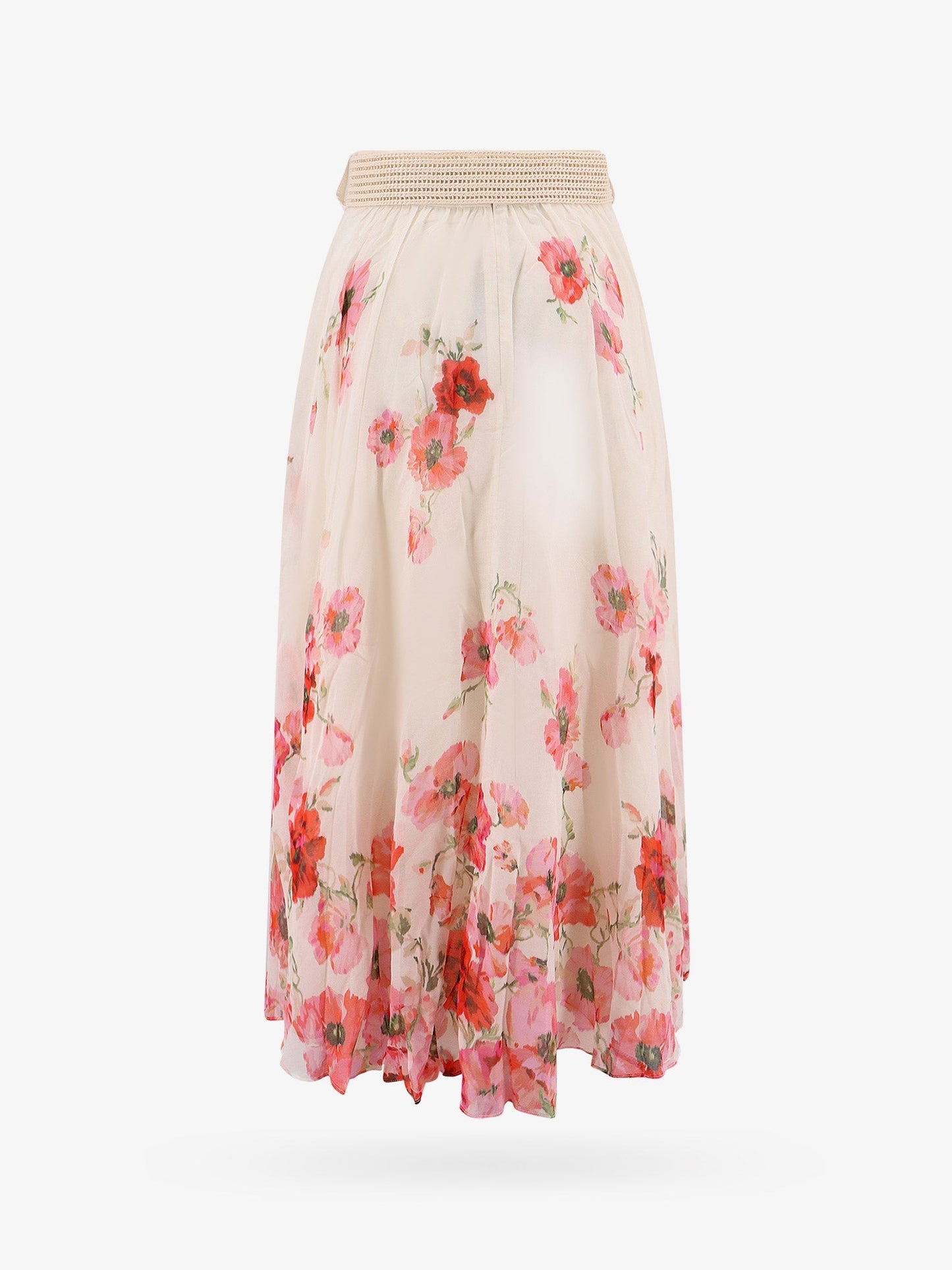 Zimmermann Cotton And Silk Skirt With Floral Print