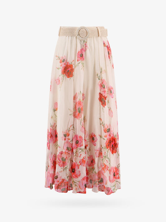 Zimmermann Cotton And Silk Skirt With Floral Print