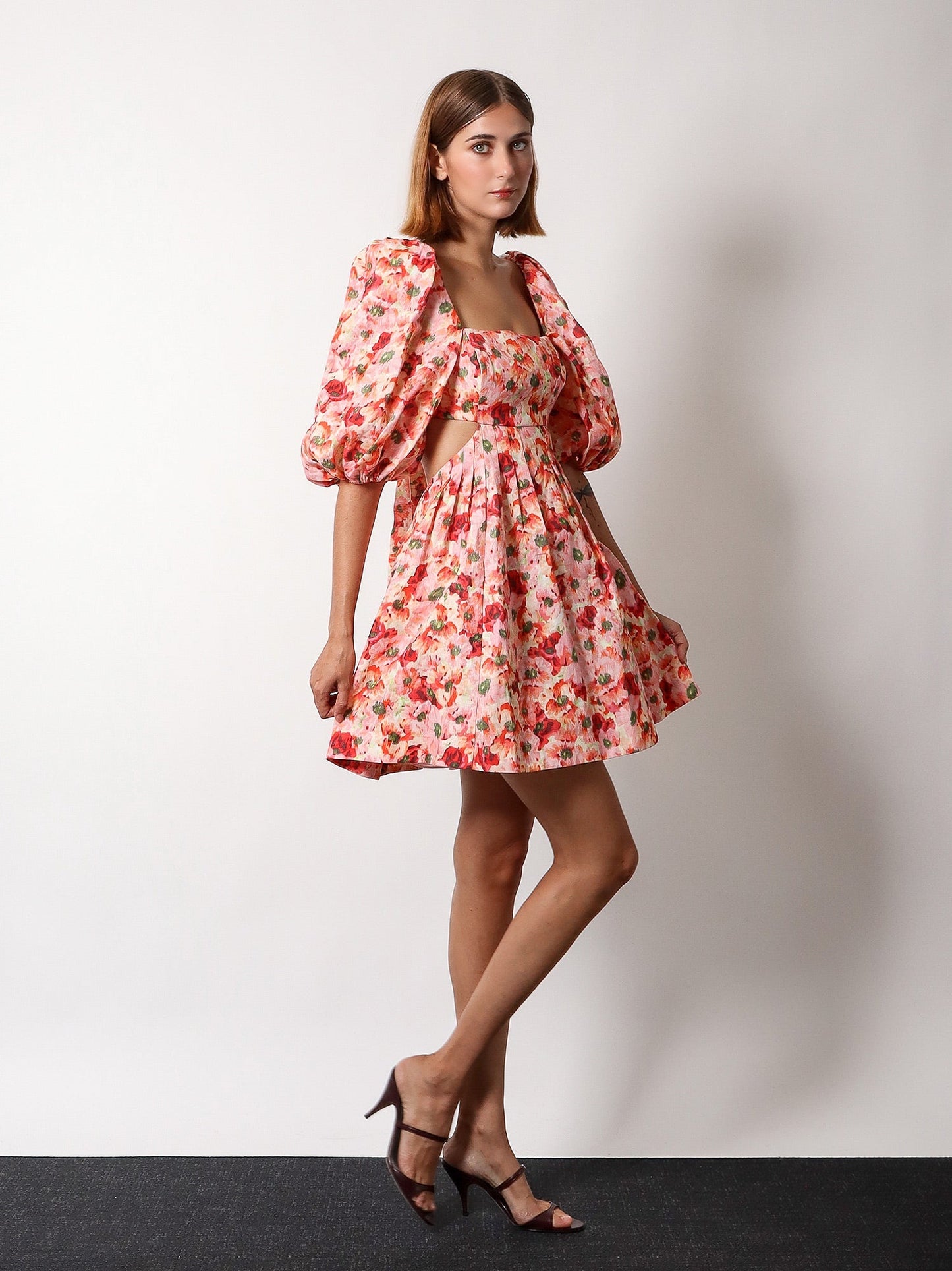 Zimmermann Linen Dress With Floral Print