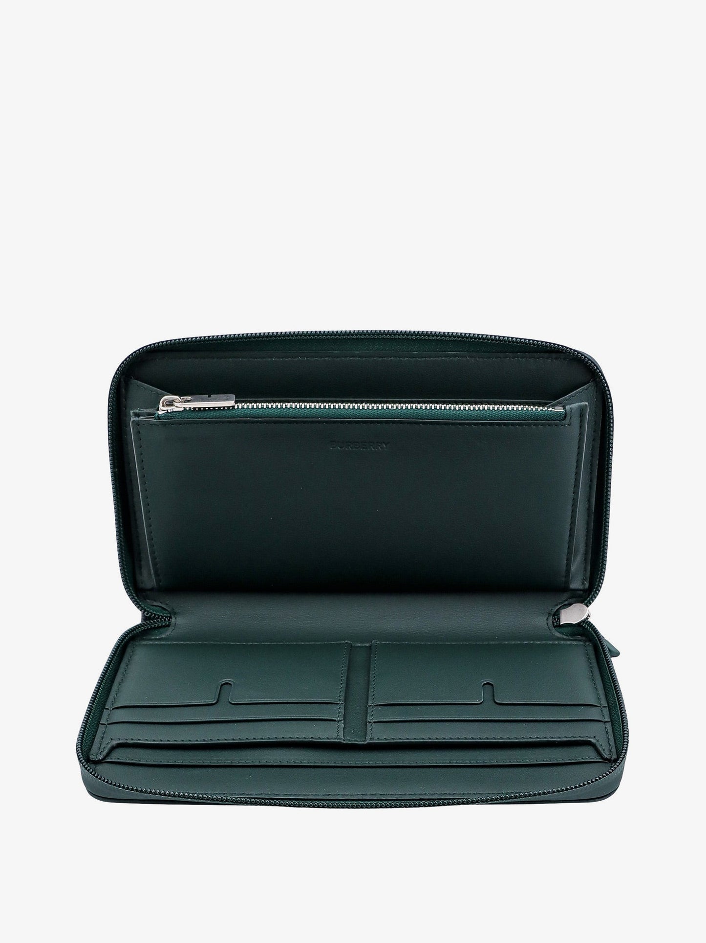 Burberry Coated Canvas Wallet With Check Motif