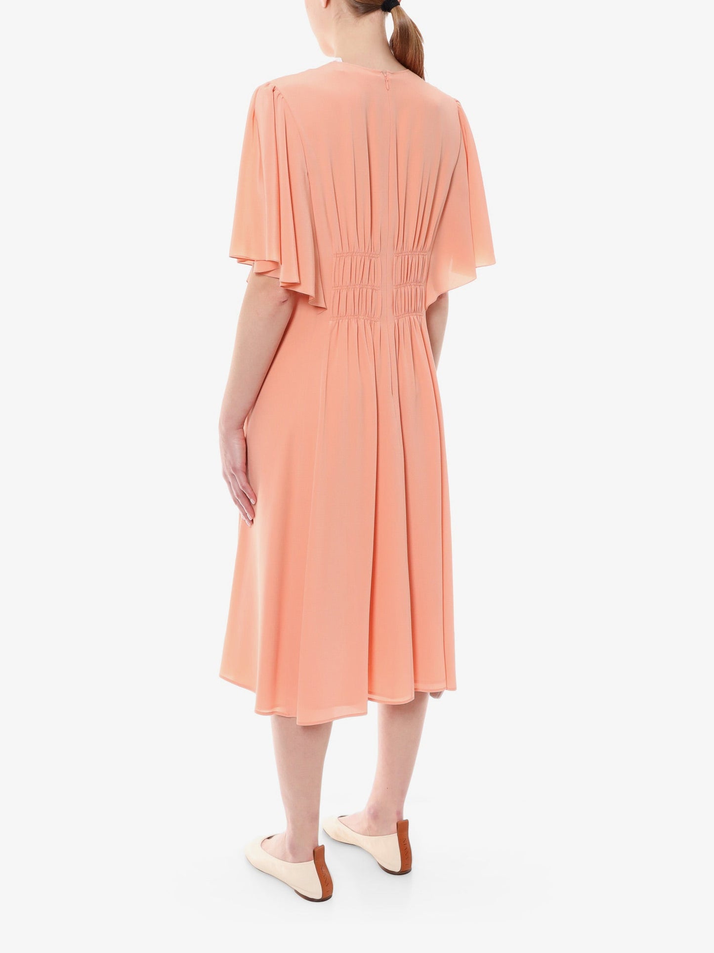 Chloe' Silk Dress With Frontal Drapery