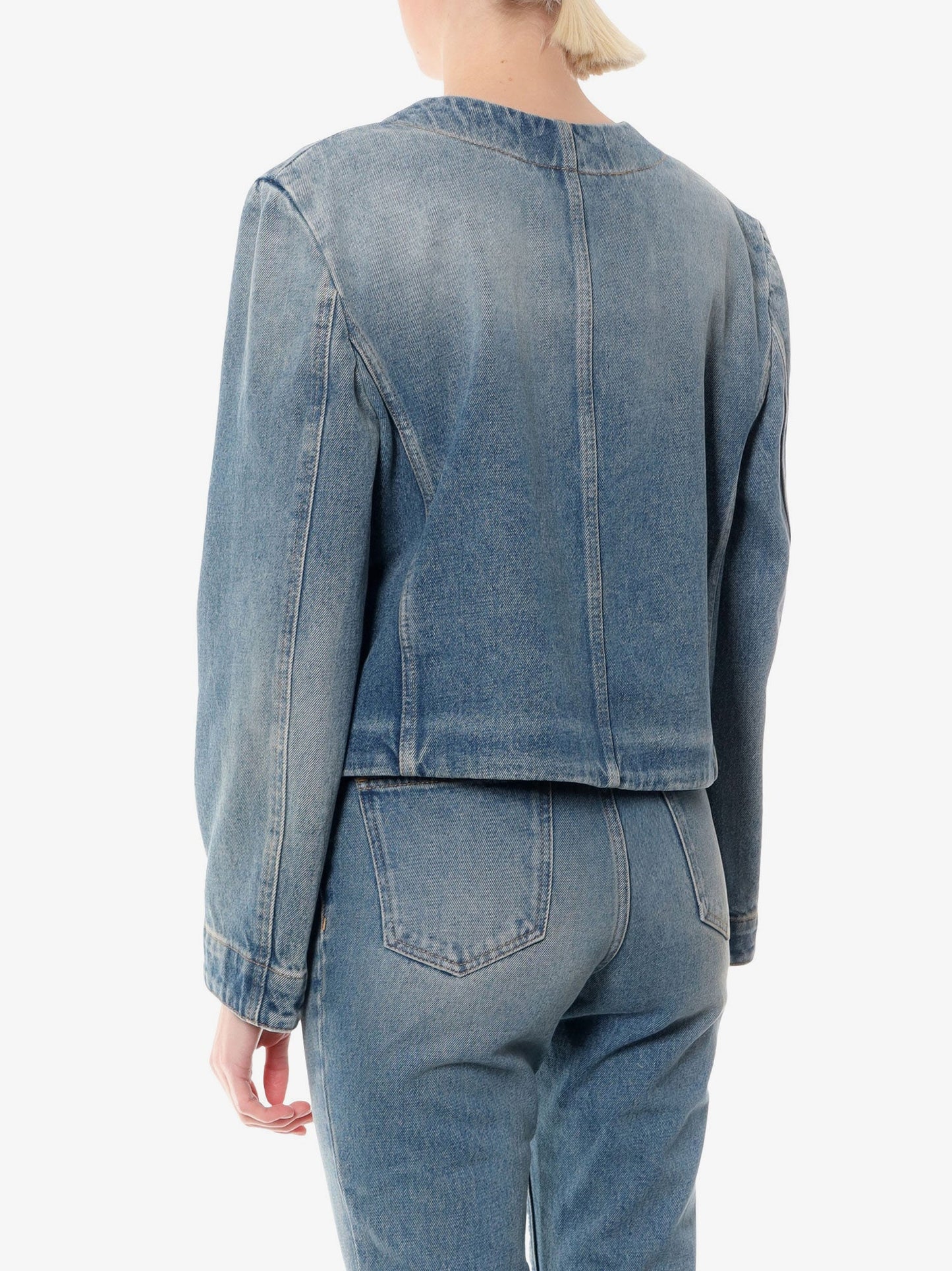 Givenchy Denim Jacket With Metal 4g Chain