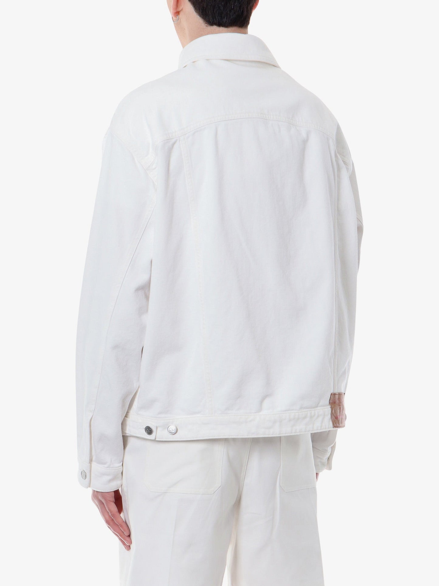 Valentino Denim Jacket With Metal Vlogo Detail