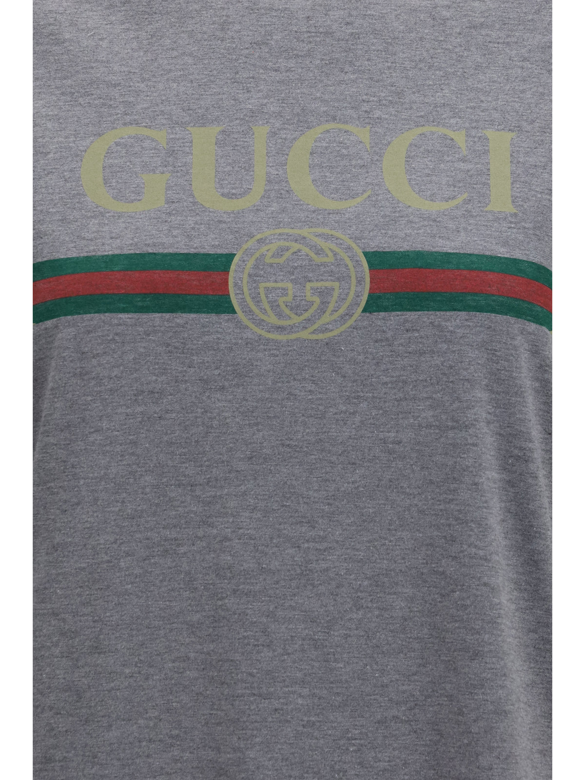 Gucci Cotton and silk jersey printed T-shirt - Grey Melange/Mc