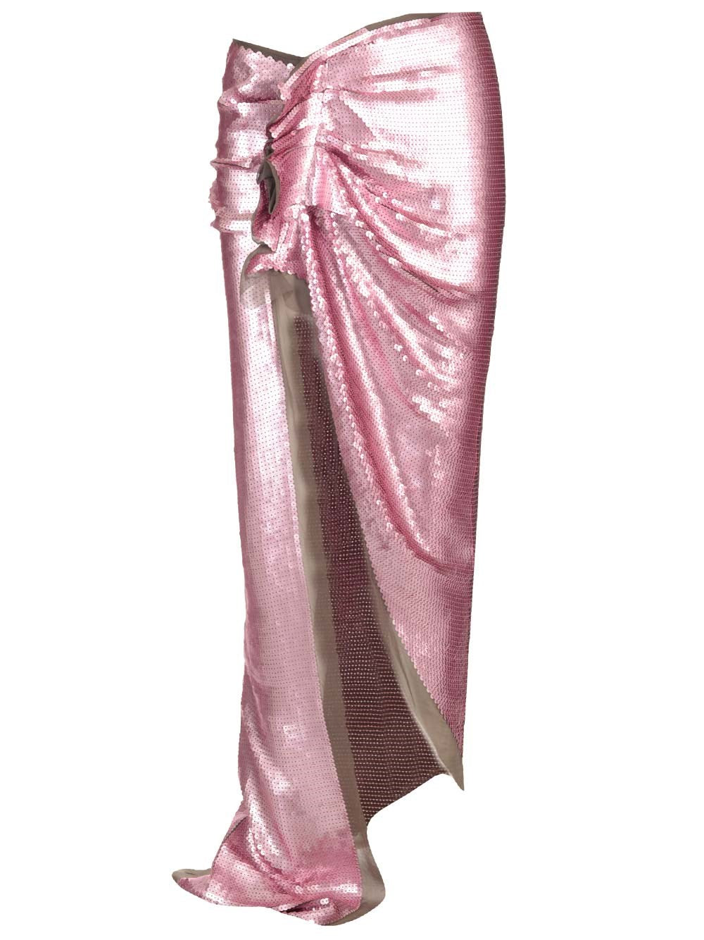 Rick Owens Silk Chiffon Skirt With Sequins - Rose