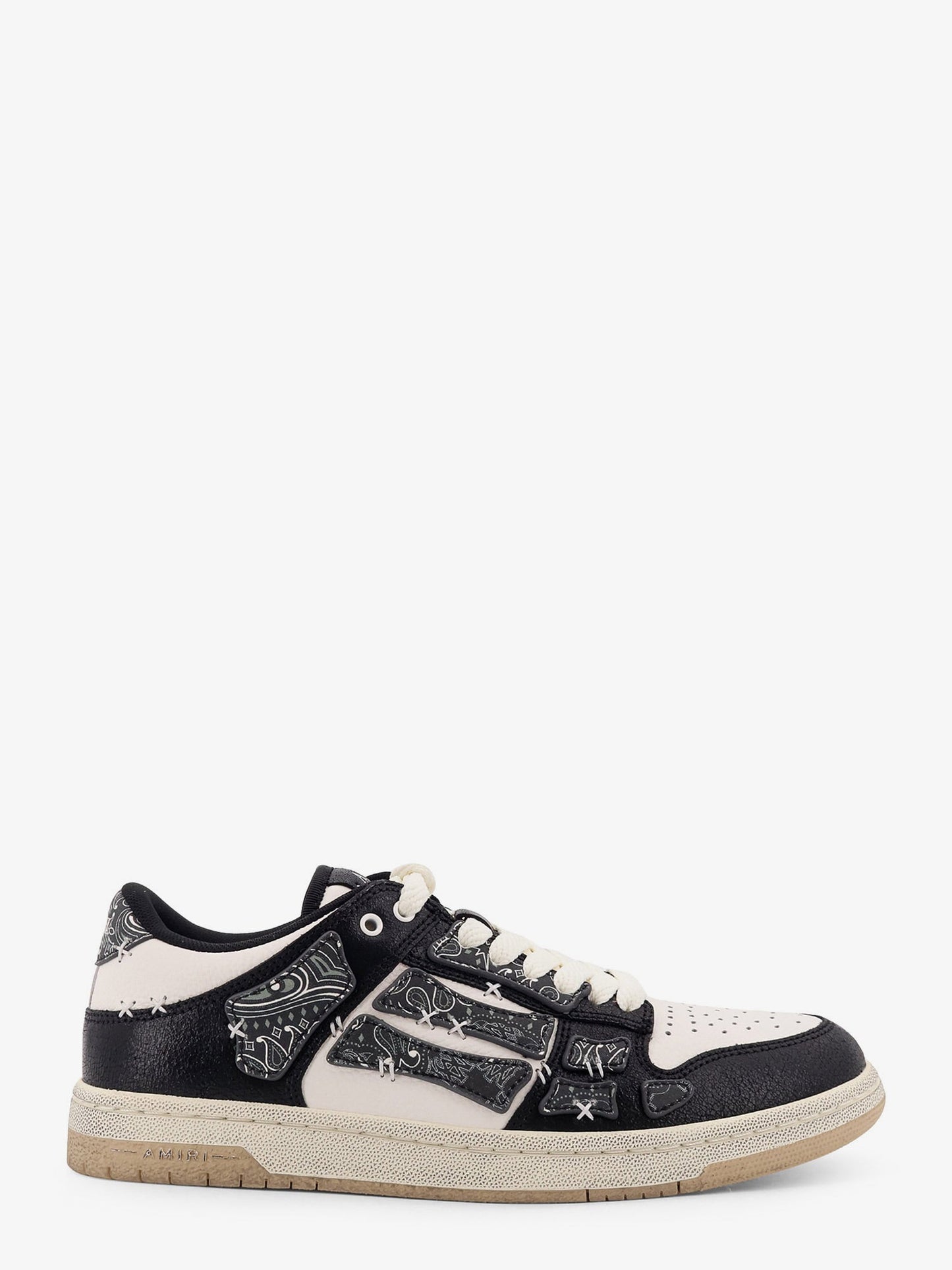 Amiri Bandana Skel Top Low Leather Low Top Sneakers