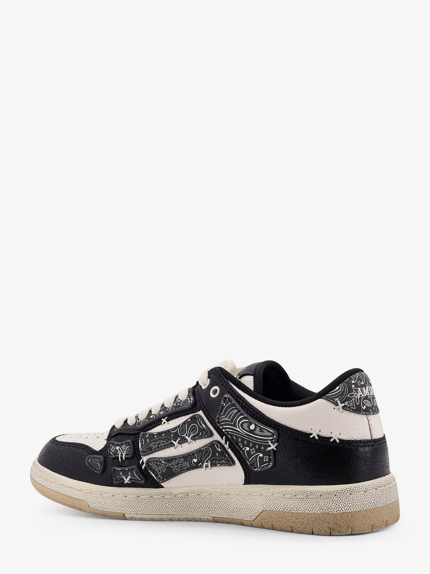 Amiri Bandana Skel Top Low Leather Low Top Sneakers