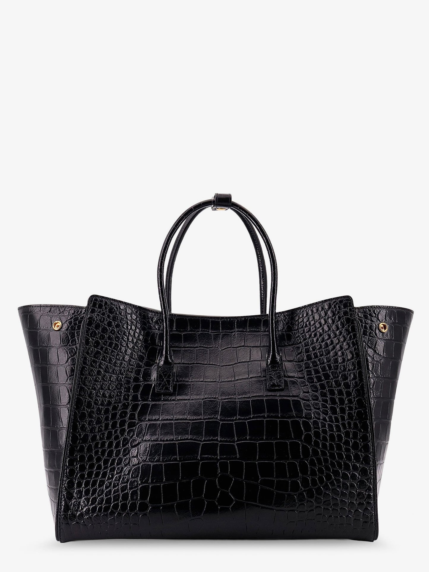 Balenciaga All Hampton Small Leather Shoulder Bag With Croco Effect