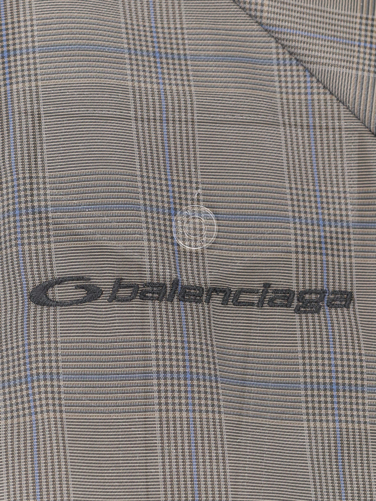 Balenciaga Madras nylon jacket - Grey Blue