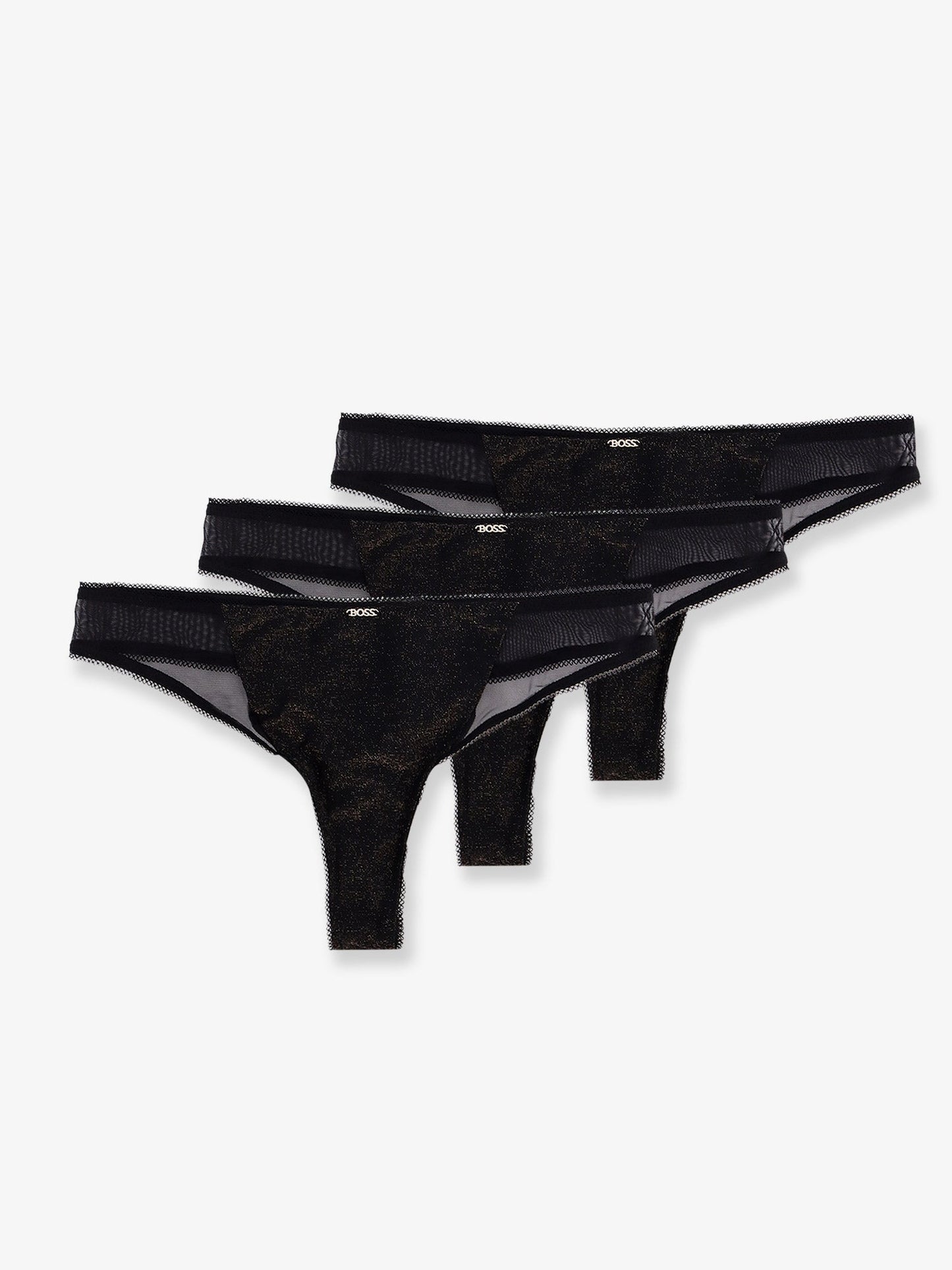 Boss Lurex Thong Tripack With Lace Trim