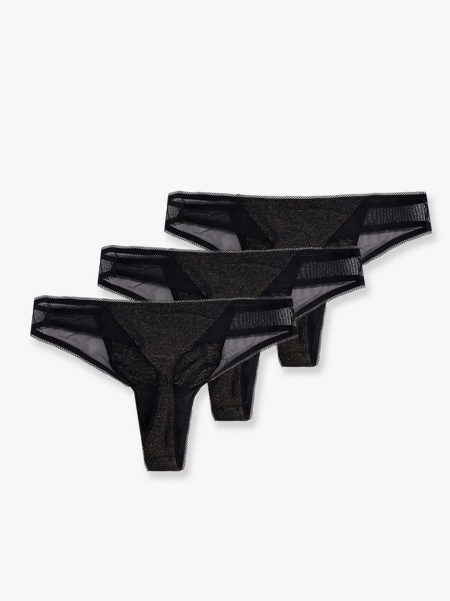 Boss Lurex Thong Tripack With Lace Trim