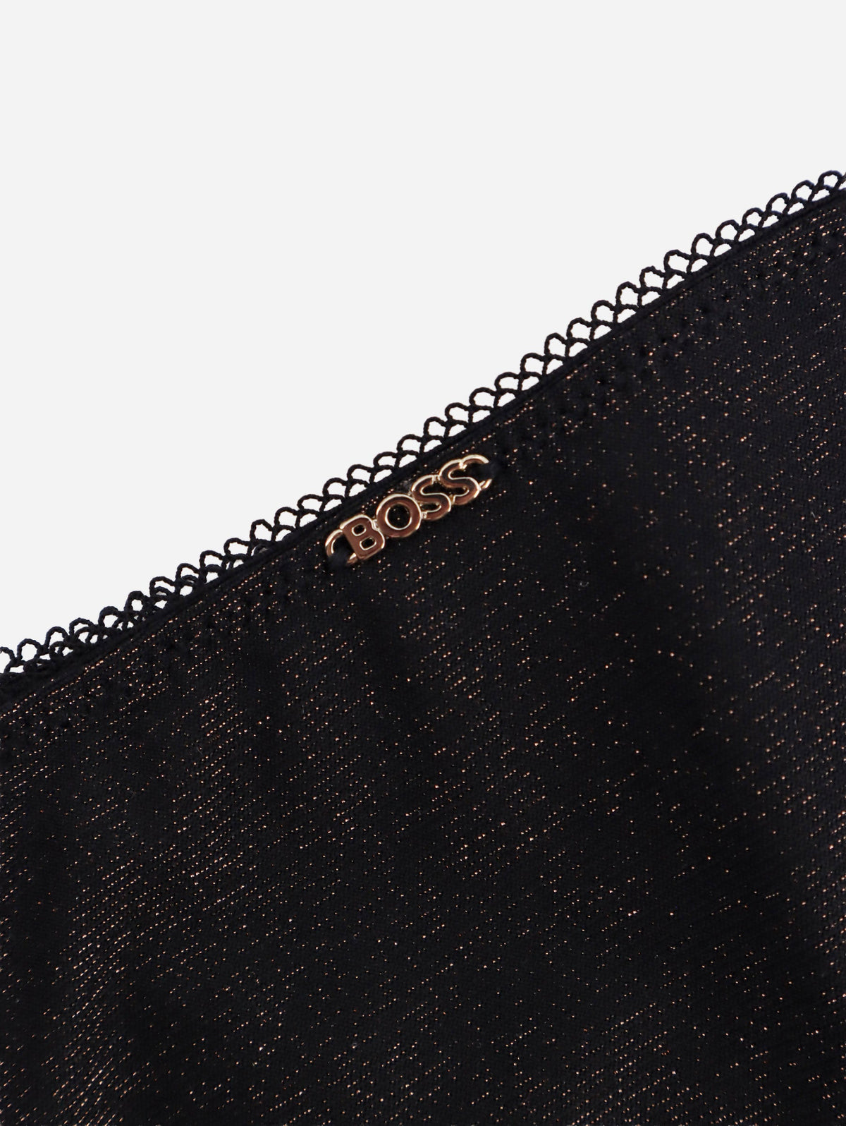 Boss Lurex thong tripack with lace trim - Black
