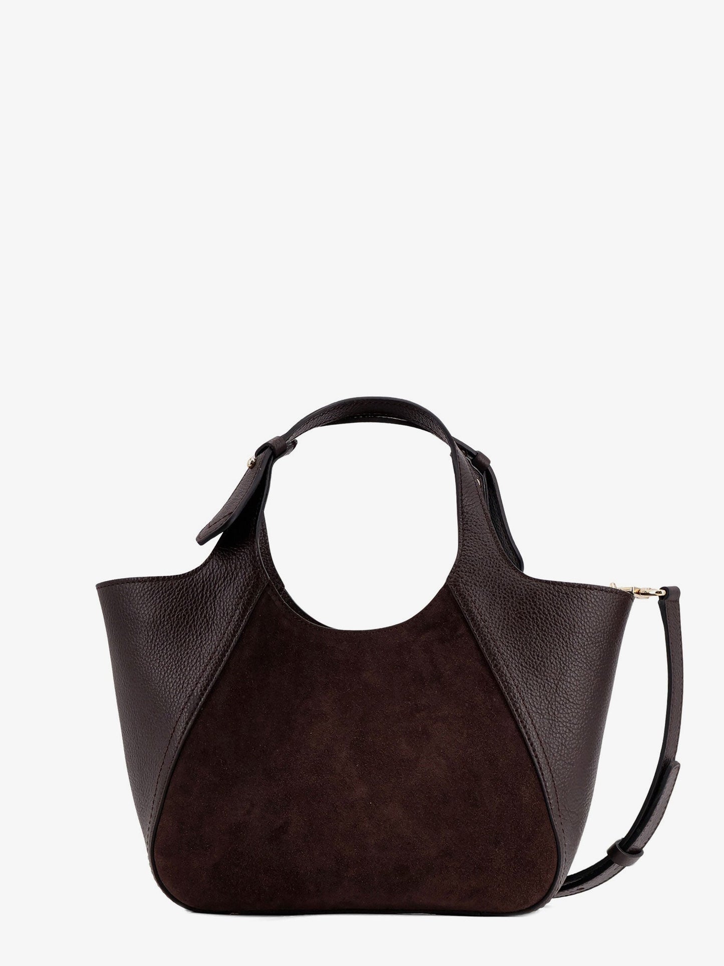 Boss Suede And Leather Shoulder Bag