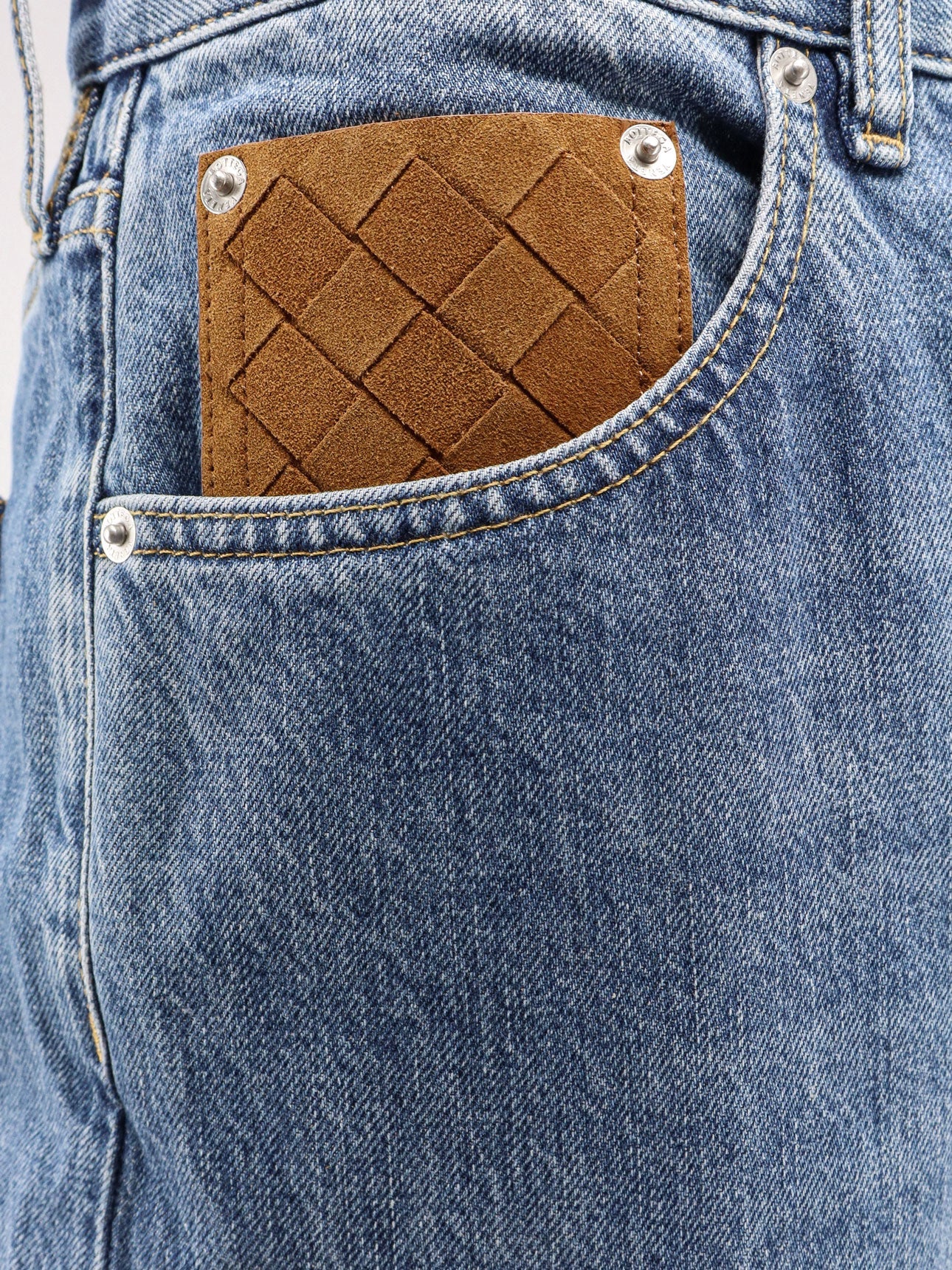 Bottega Veneta Wide Leg Jeans With Turn Up