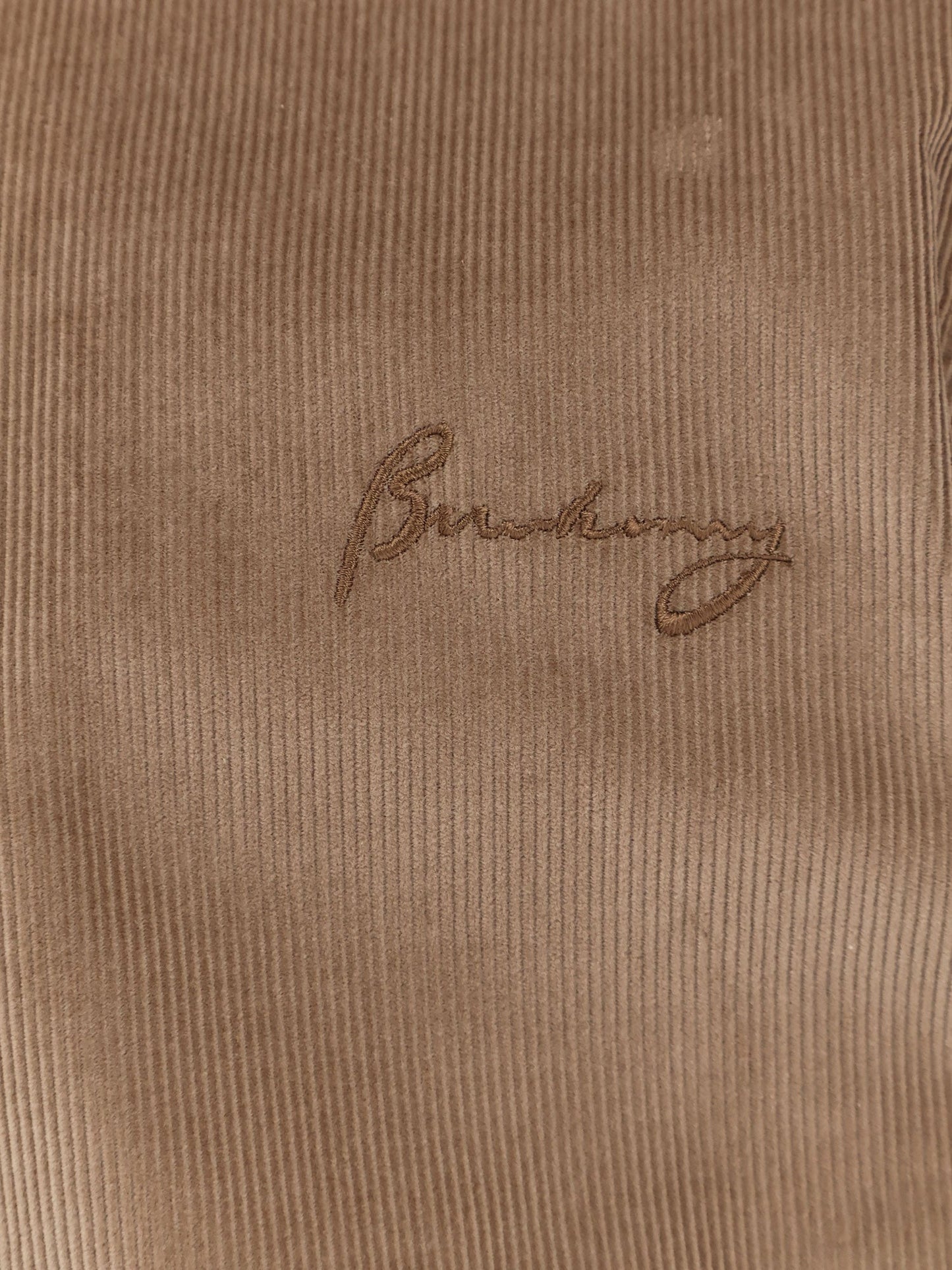Burberry Corduroy Jacket With Logo Embroidery