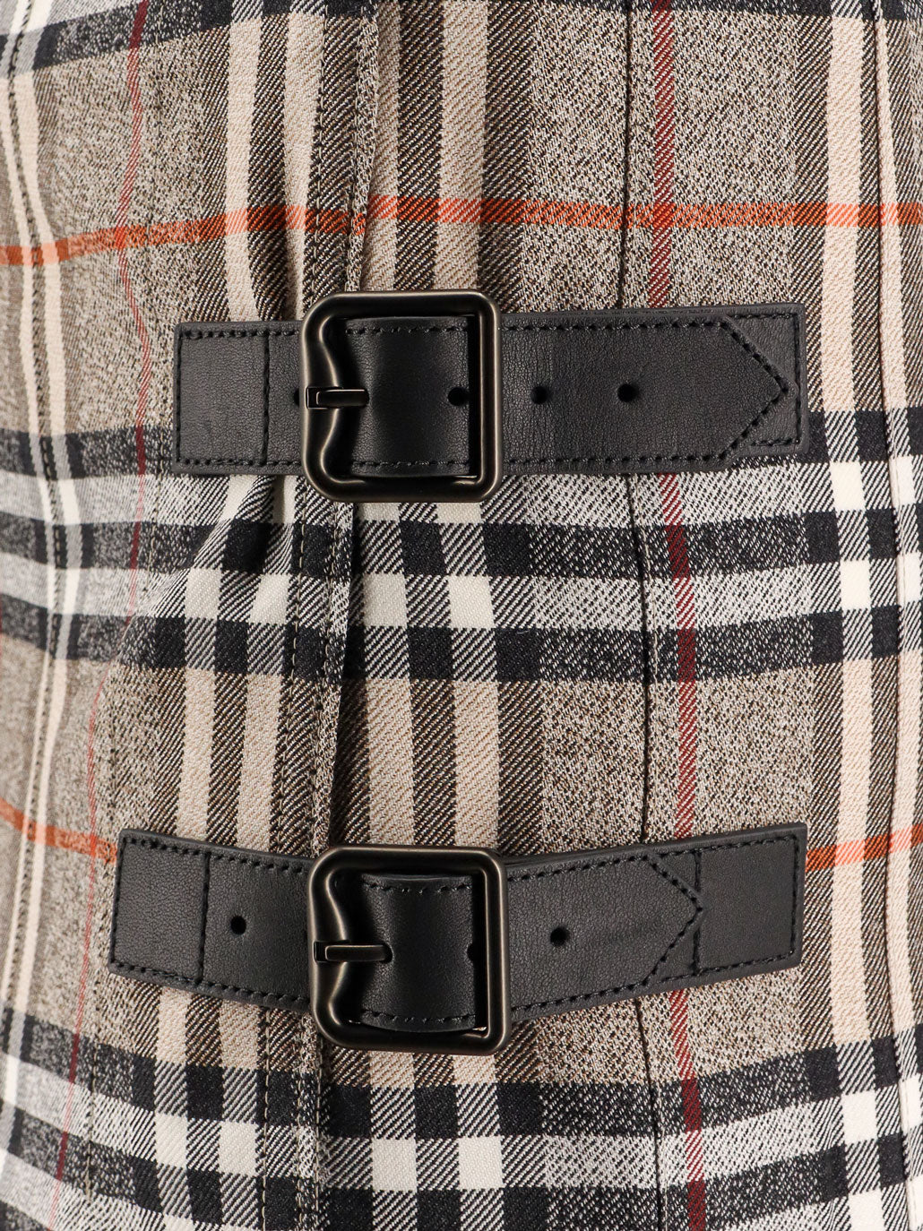 Burberry Burberry Check Print Wool Long Skirt