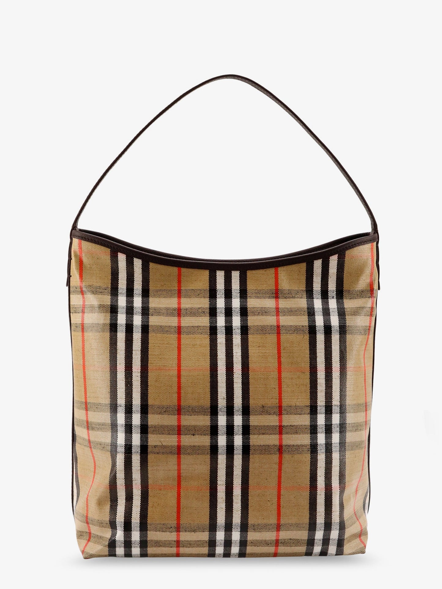 Burberry Higlands Shoulder Bag With Traditional Check Motif