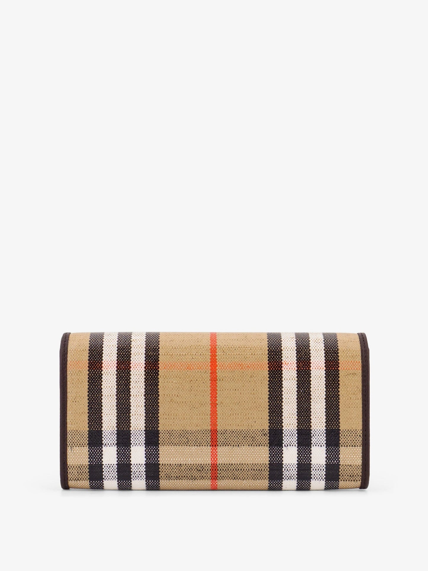 Burberry Coated Canvas Wallet With Burberry Check Motif
