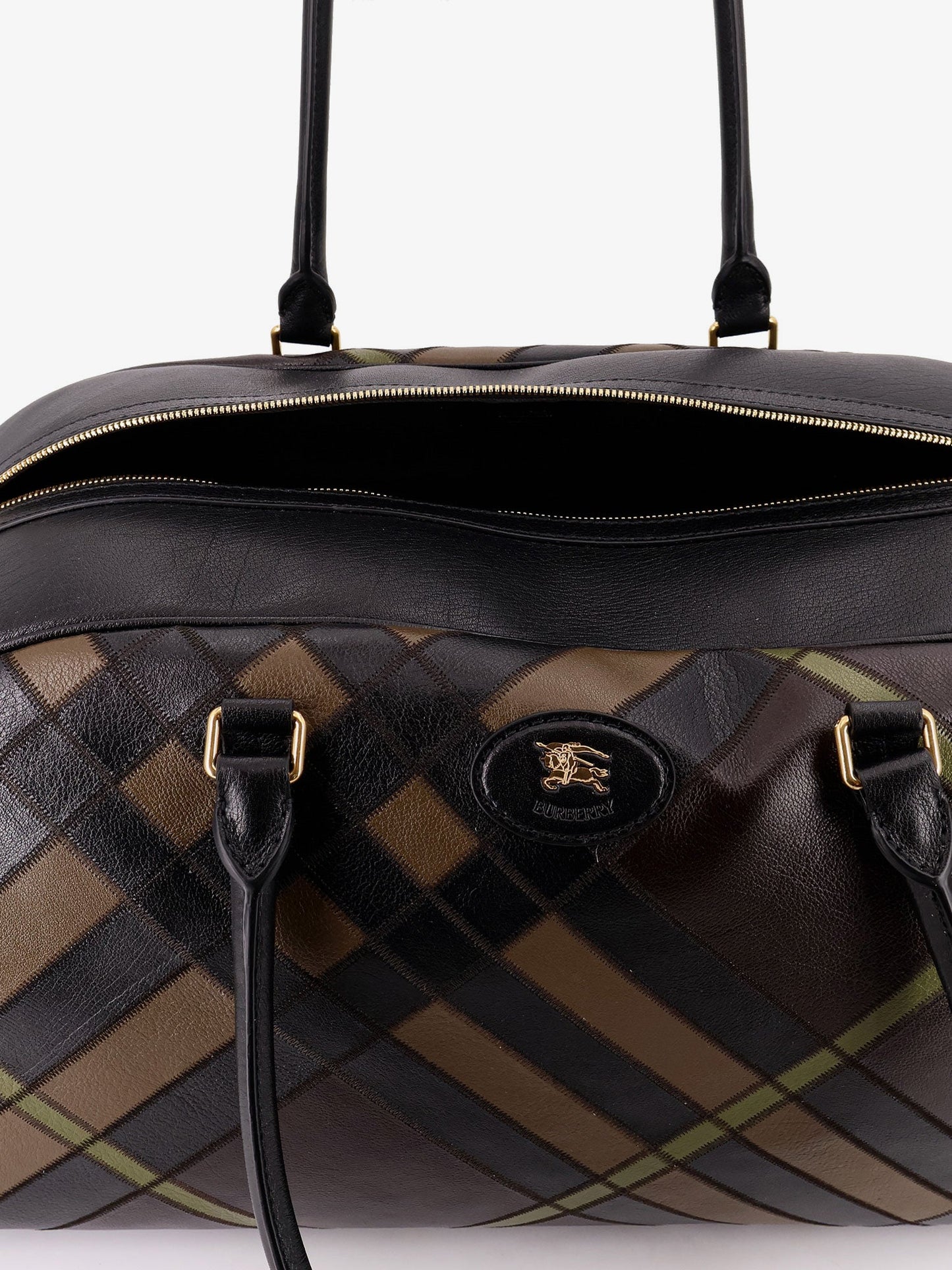 Burberry Bowling Highlands Extra Large Leather Bag