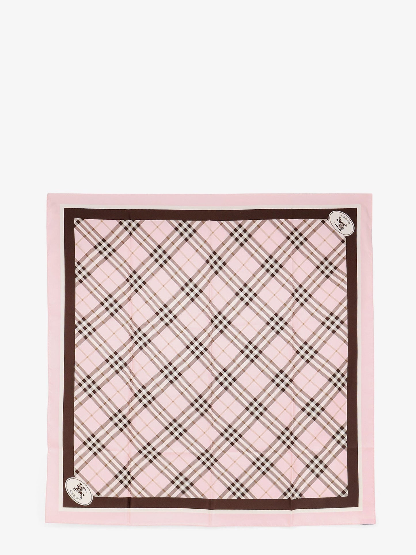 Burberry Silk Scarf With Burberry Check Motif