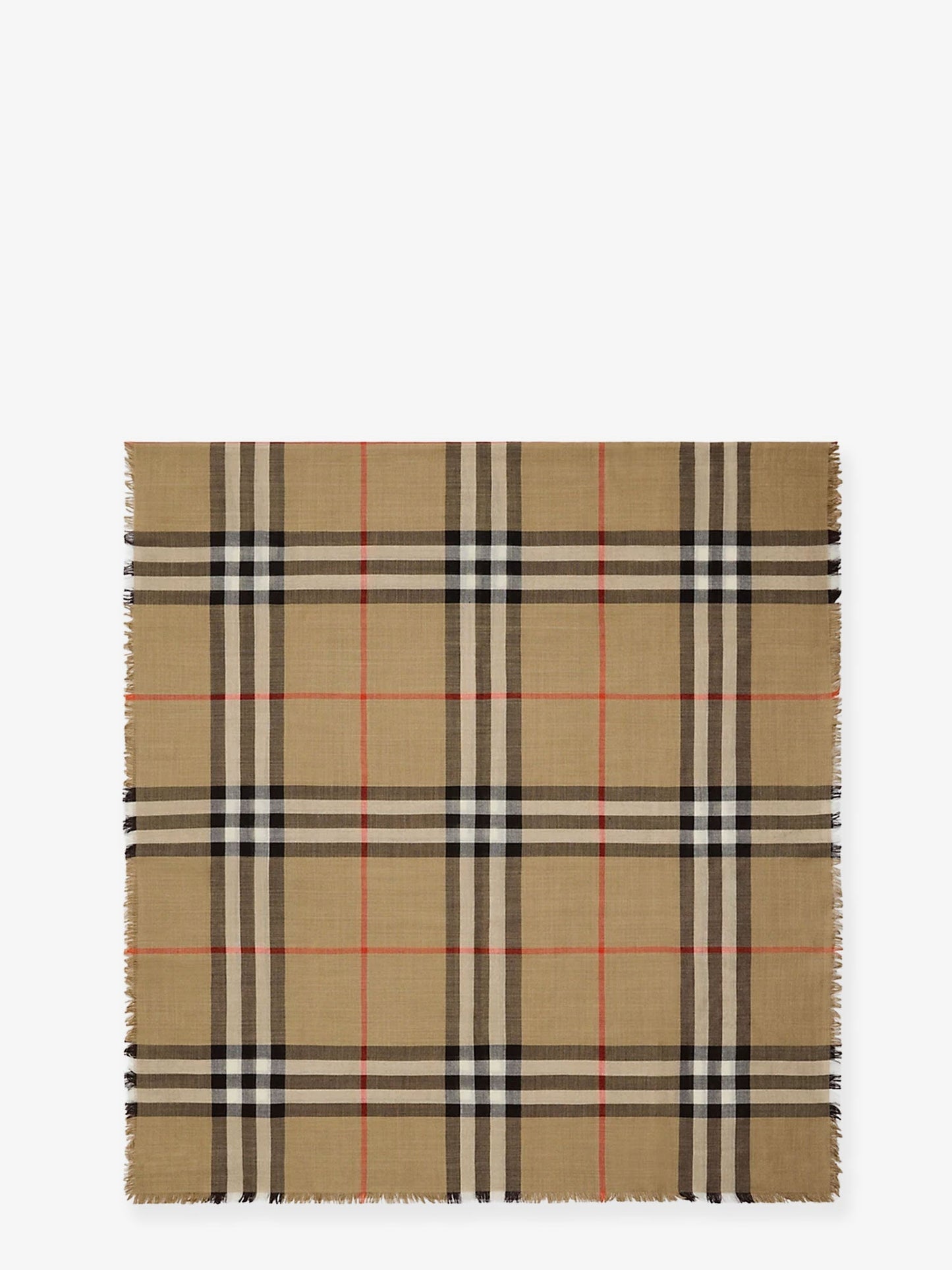 Burberry Certified Wool And Silk Scarf