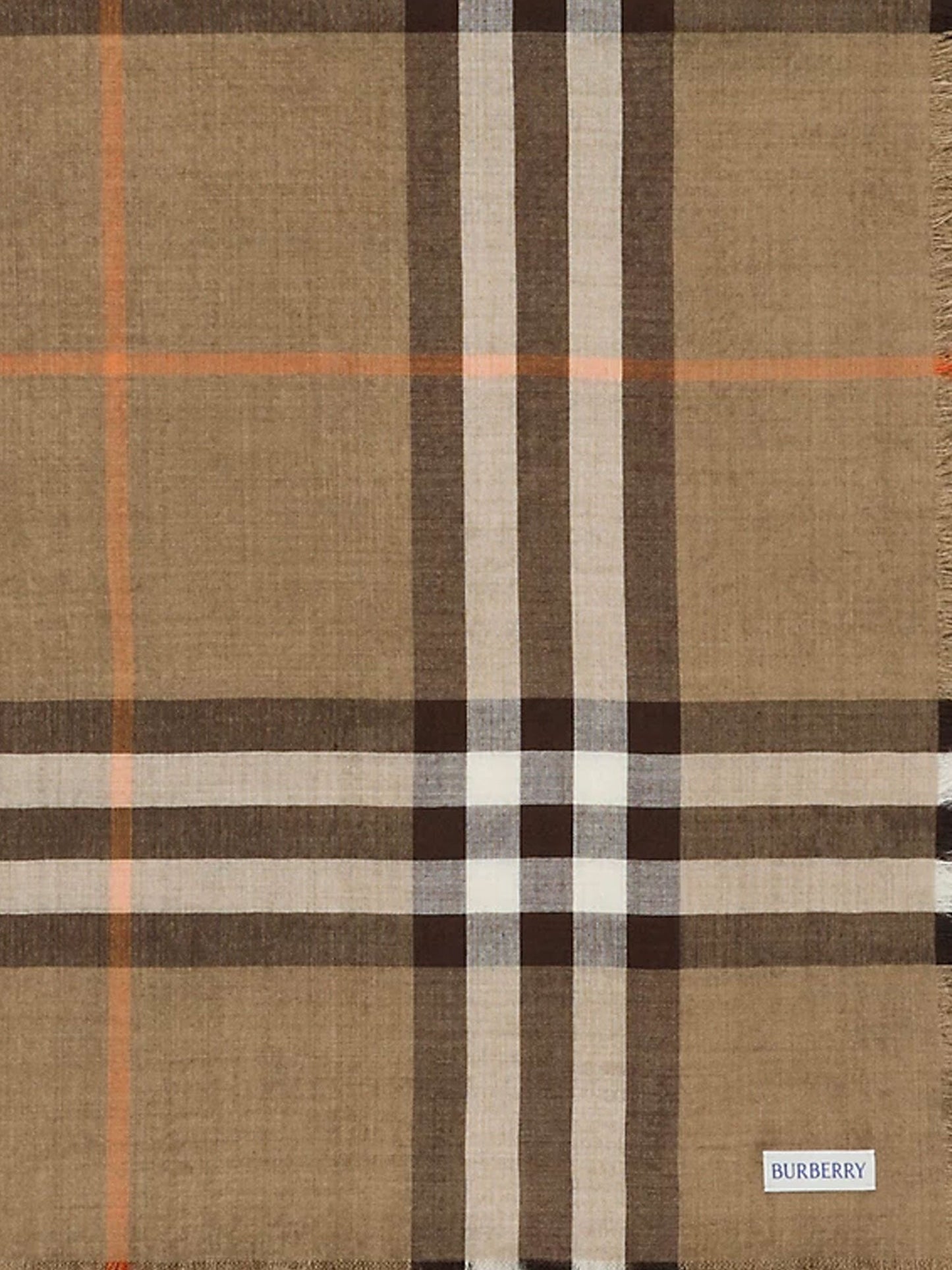Burberry Certified Wool And Silk Scarf