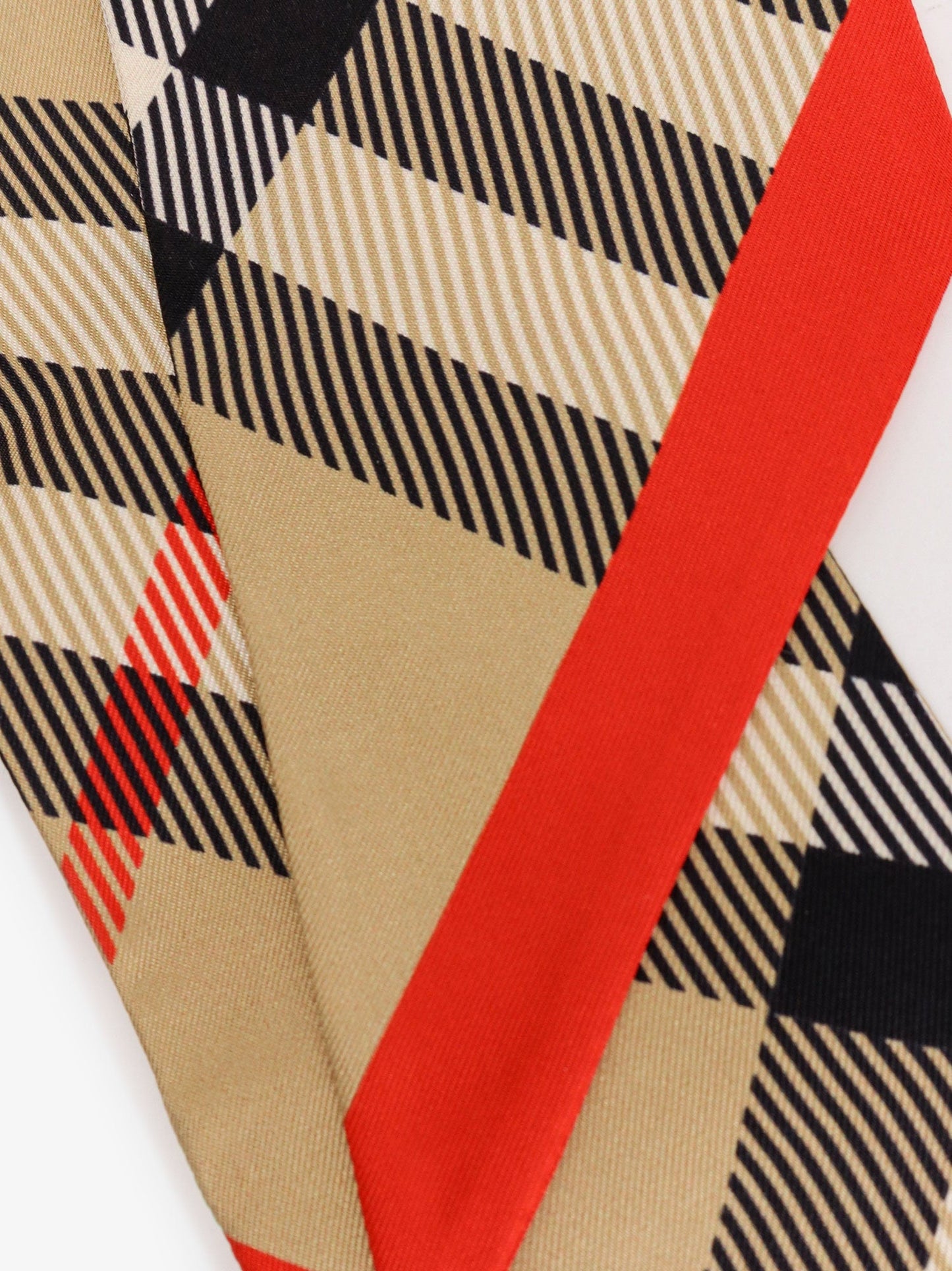 Burberry Silk Bandeau With Burberry Check Motif