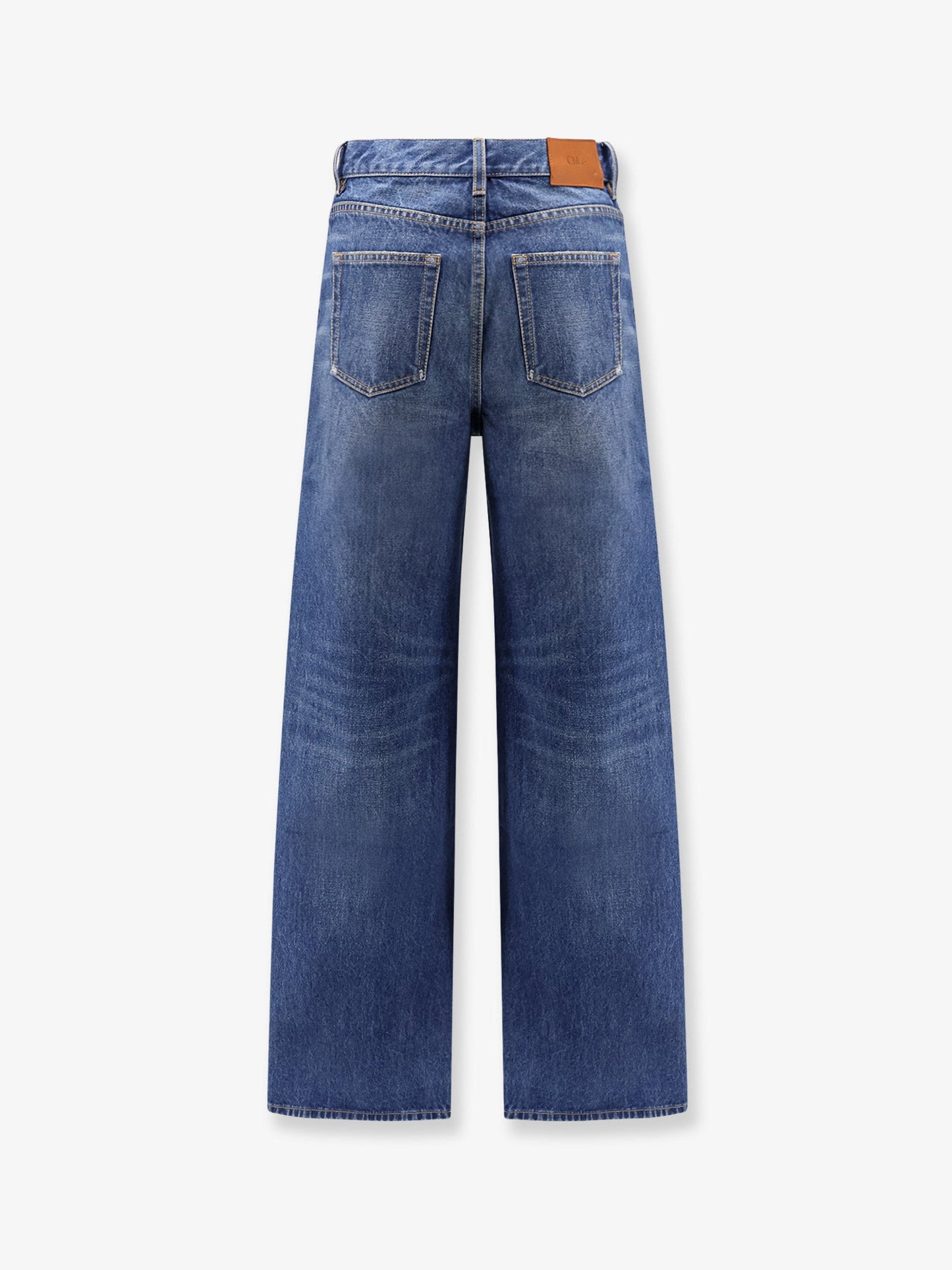Chloe' Jeans With Leather Logo Tag