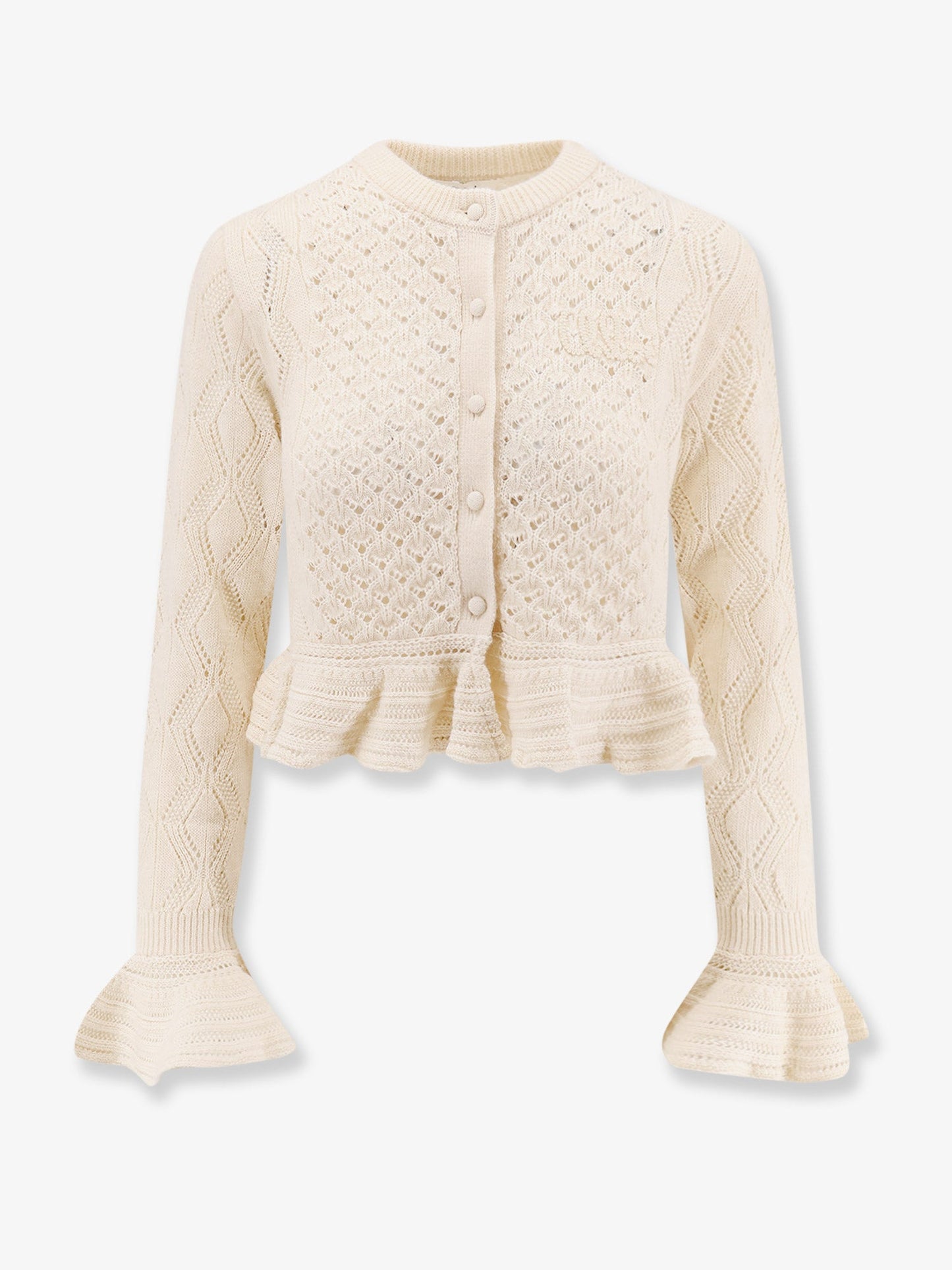 Chloe' Cardigan With Rouches