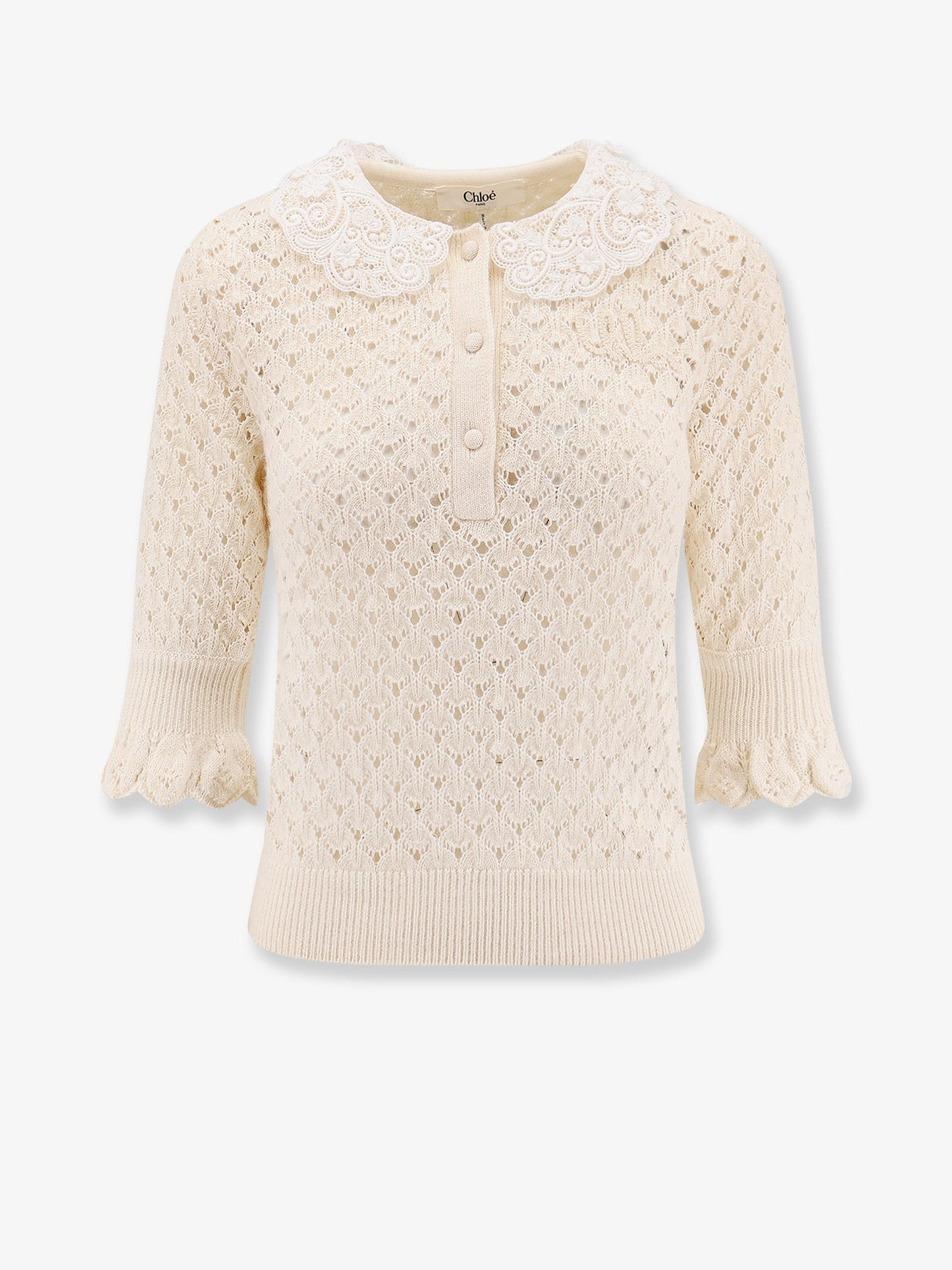 Chloe' Cotton, Alpaca And Silk Top