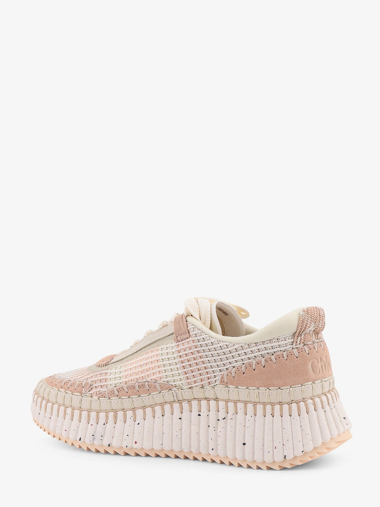 Chloe' Nama Low Top Mesh Sneakers With Suede Inserts