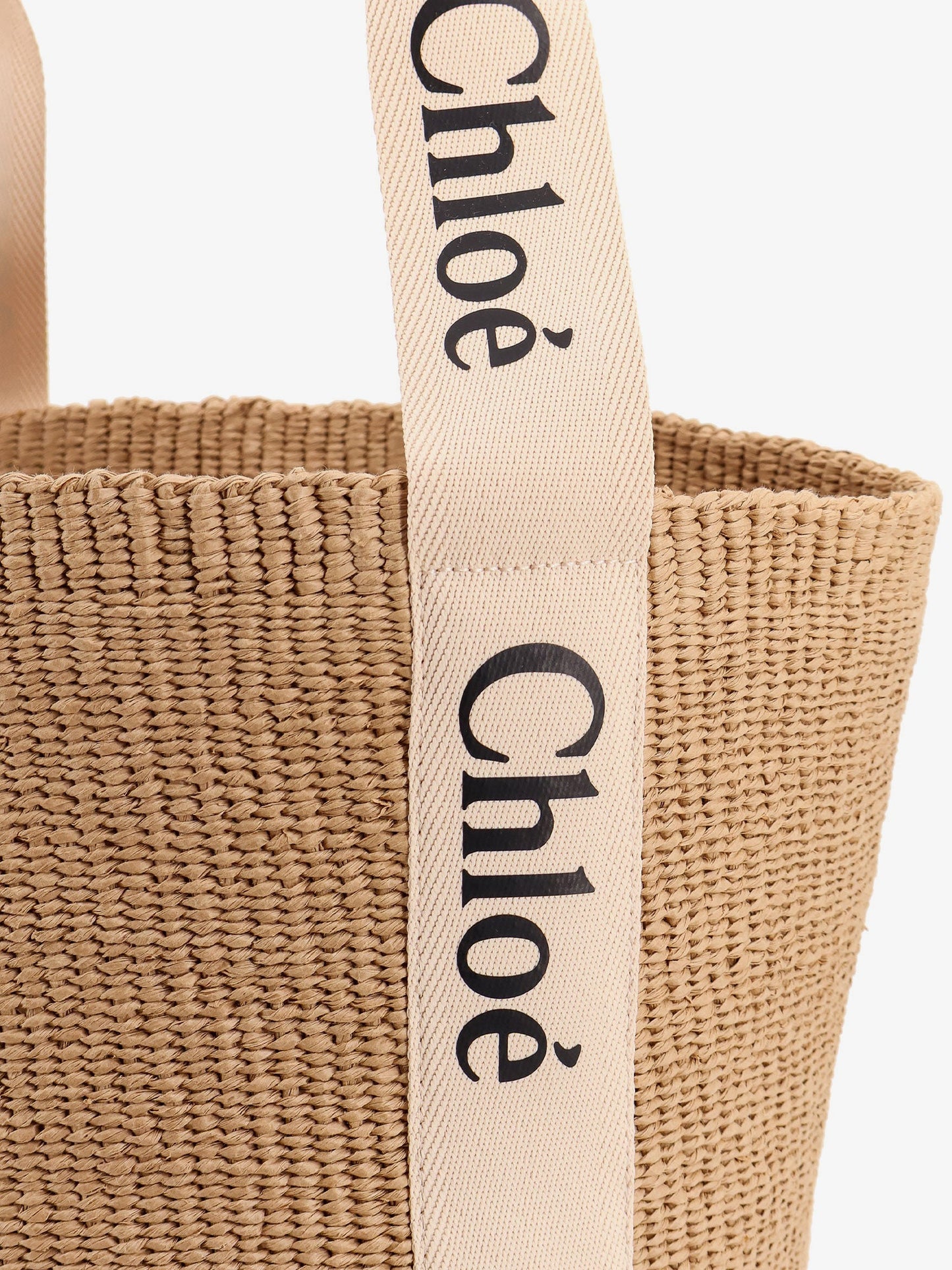 Chloe' Woody Rafia Shoulder Bag